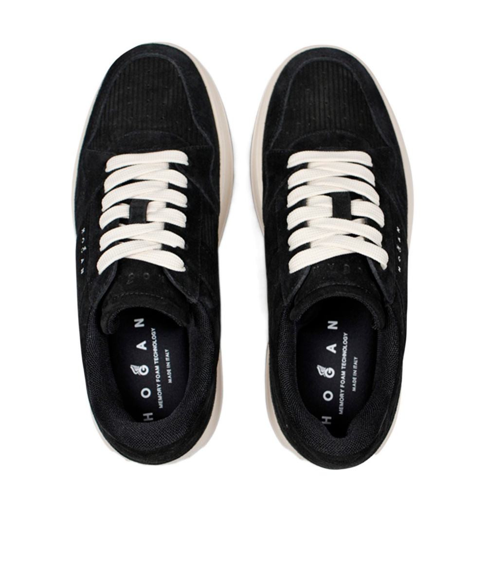 Hogan Skyscraper Suede Platform Sneakers In Black