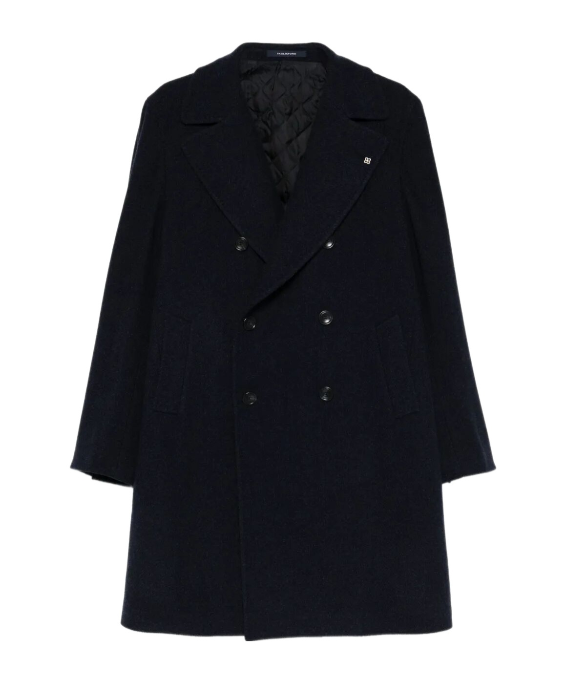 Tagliatore Double-breasted Wool Coat In Blue