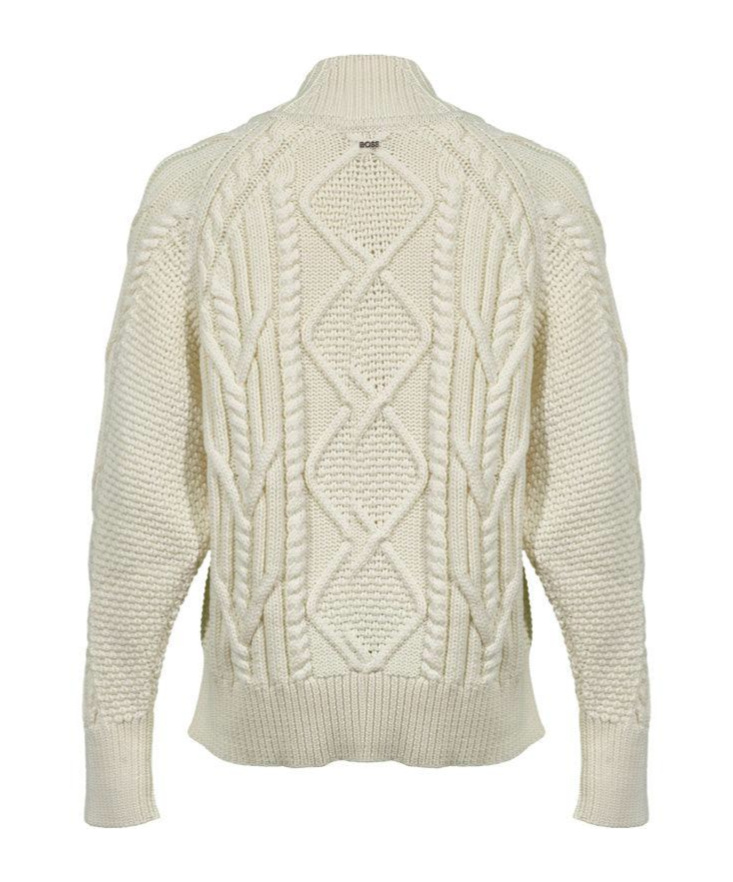 Hugo Boss Boss Fodela Knitwear White In Nude