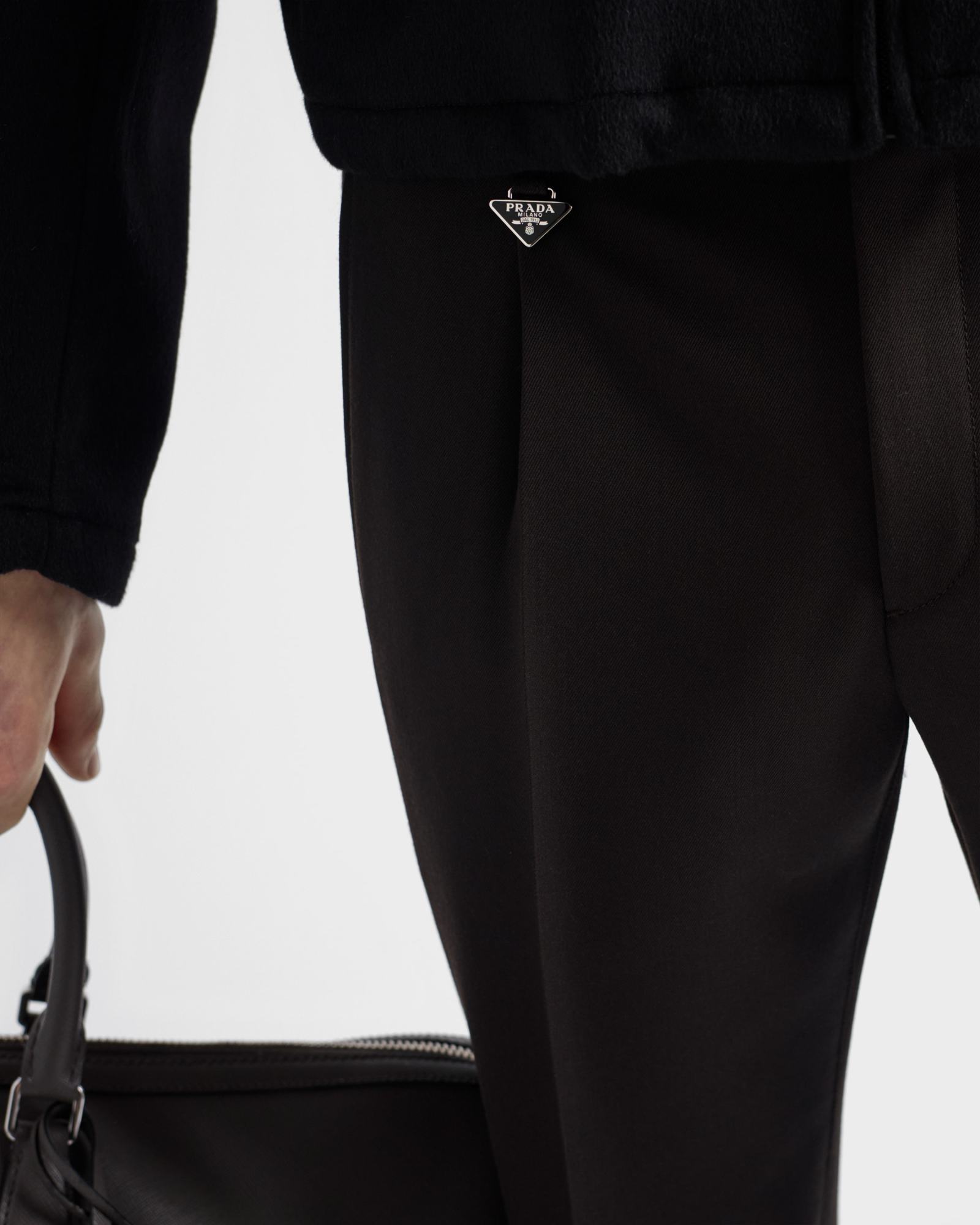 Prada Pleated-front Trousers In Black