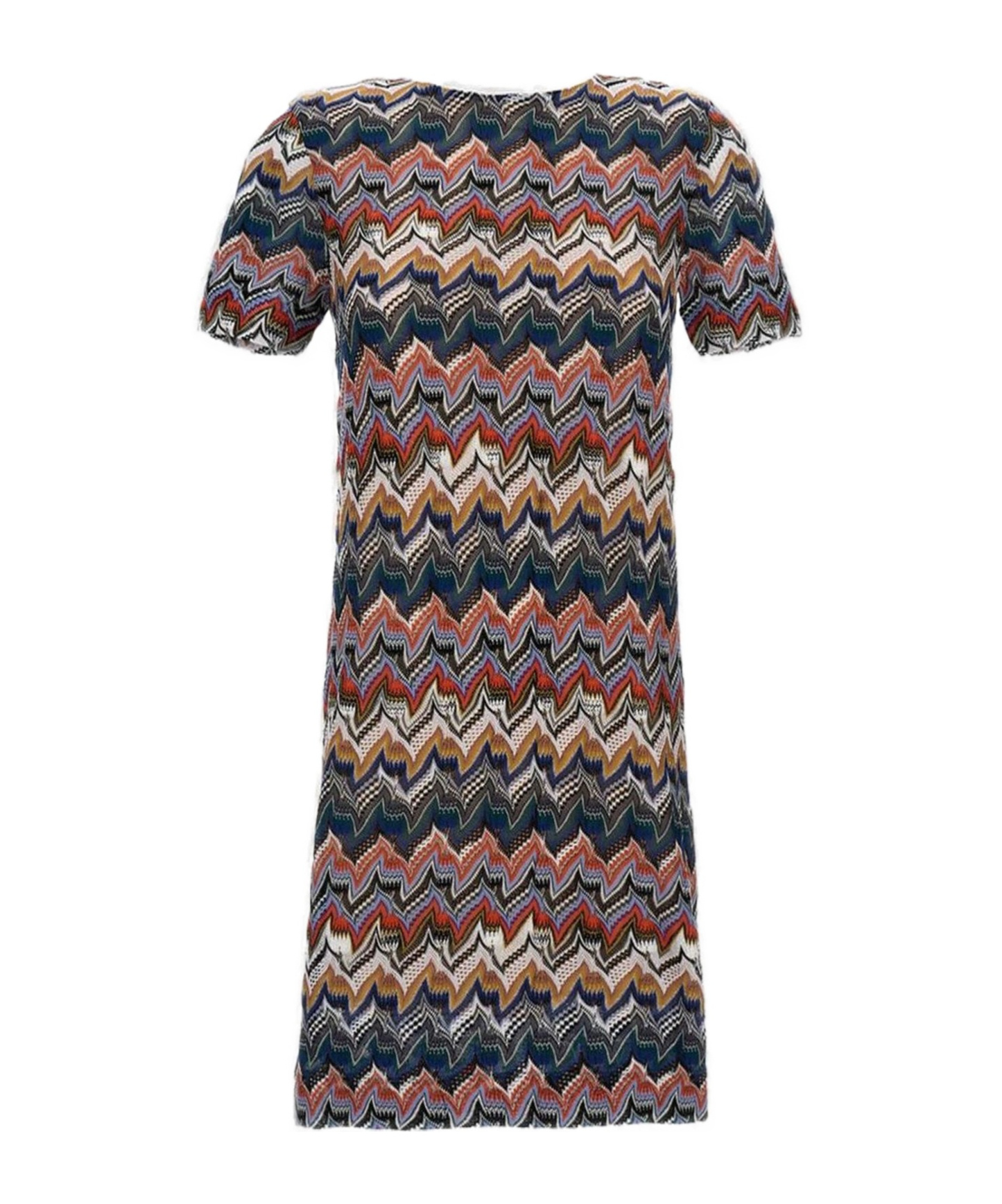 Missoni Multicolor Zigzag Pattern Mini Dress In Multi