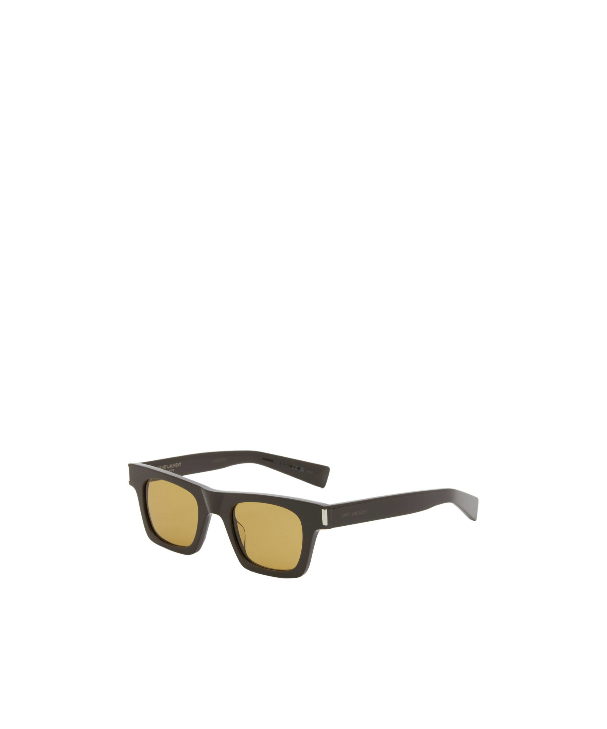 Saint Laurent Logo Sunglasses In Green
