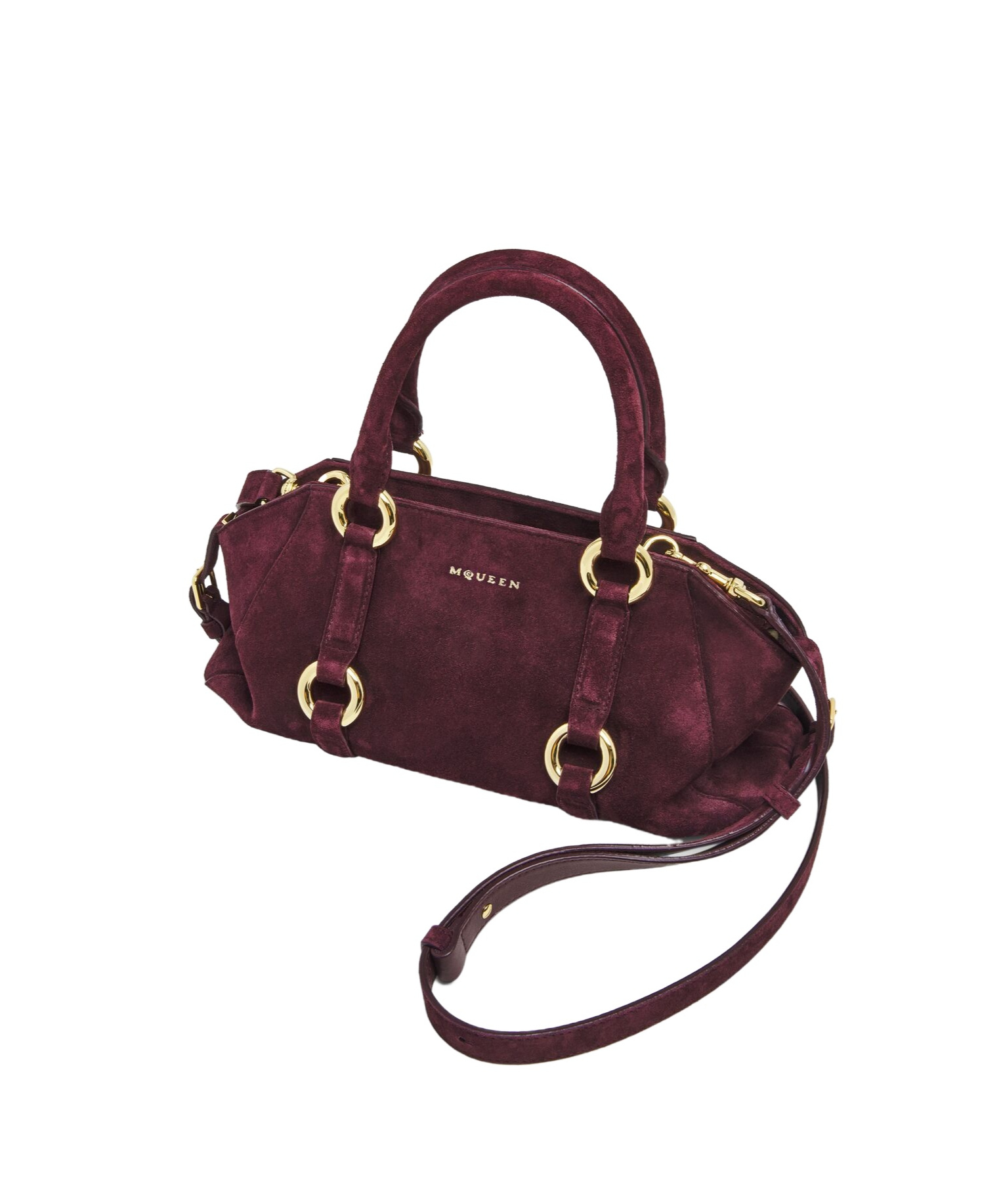Alexander Mcqueen Women's Farringdon Small Bag In Oxblood In Red