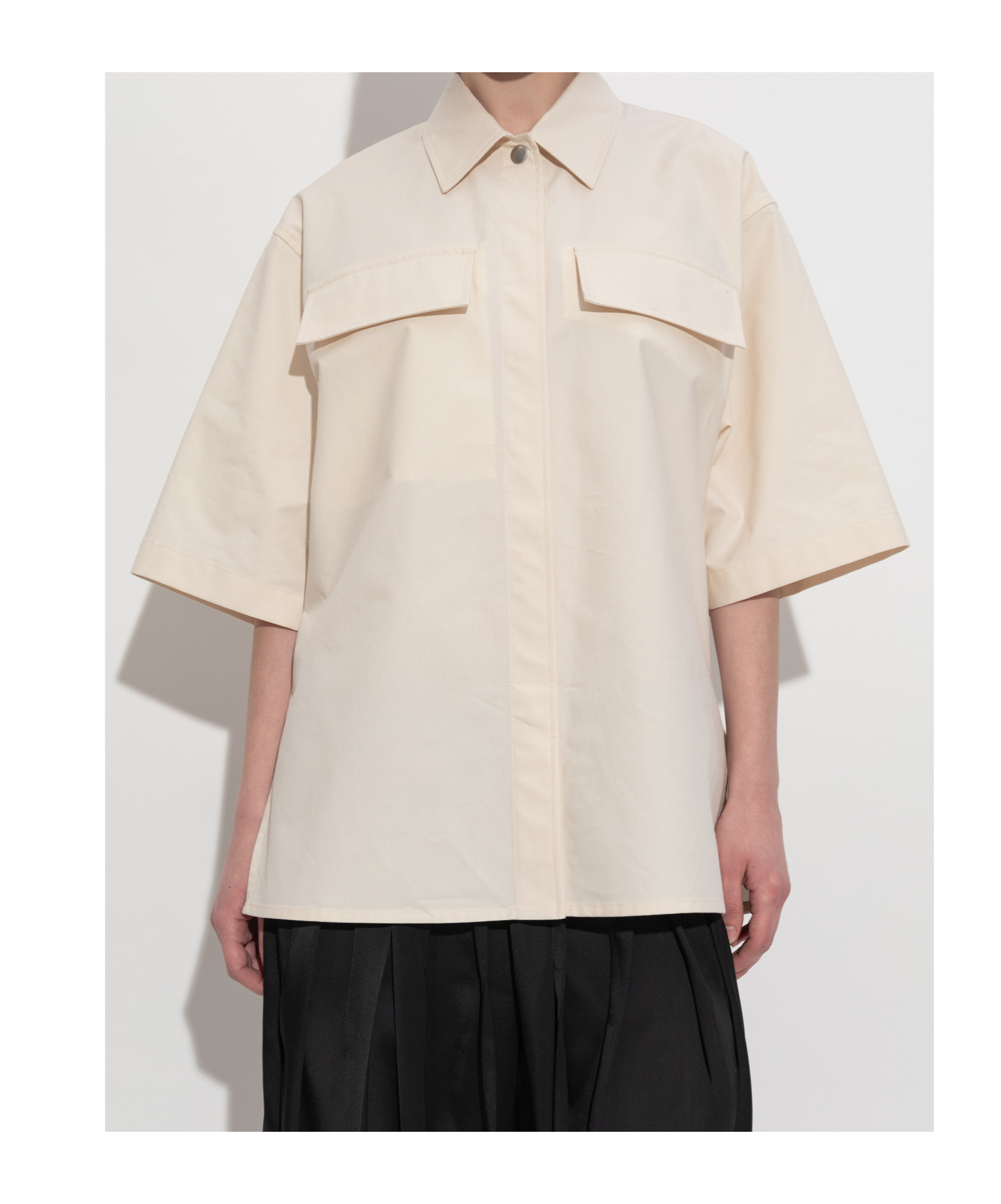Jil Sander Patch Pocket Shirt In White