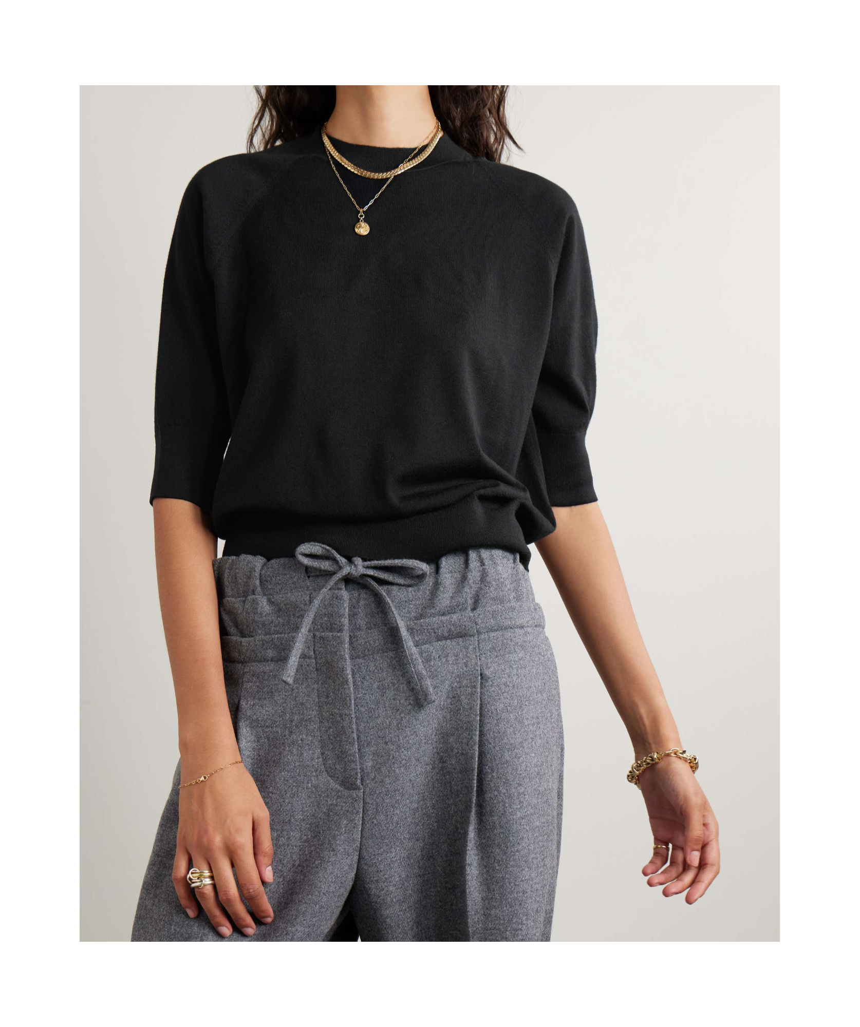 Shop Dries Van Noten Round-neck Wool Sweater In Black