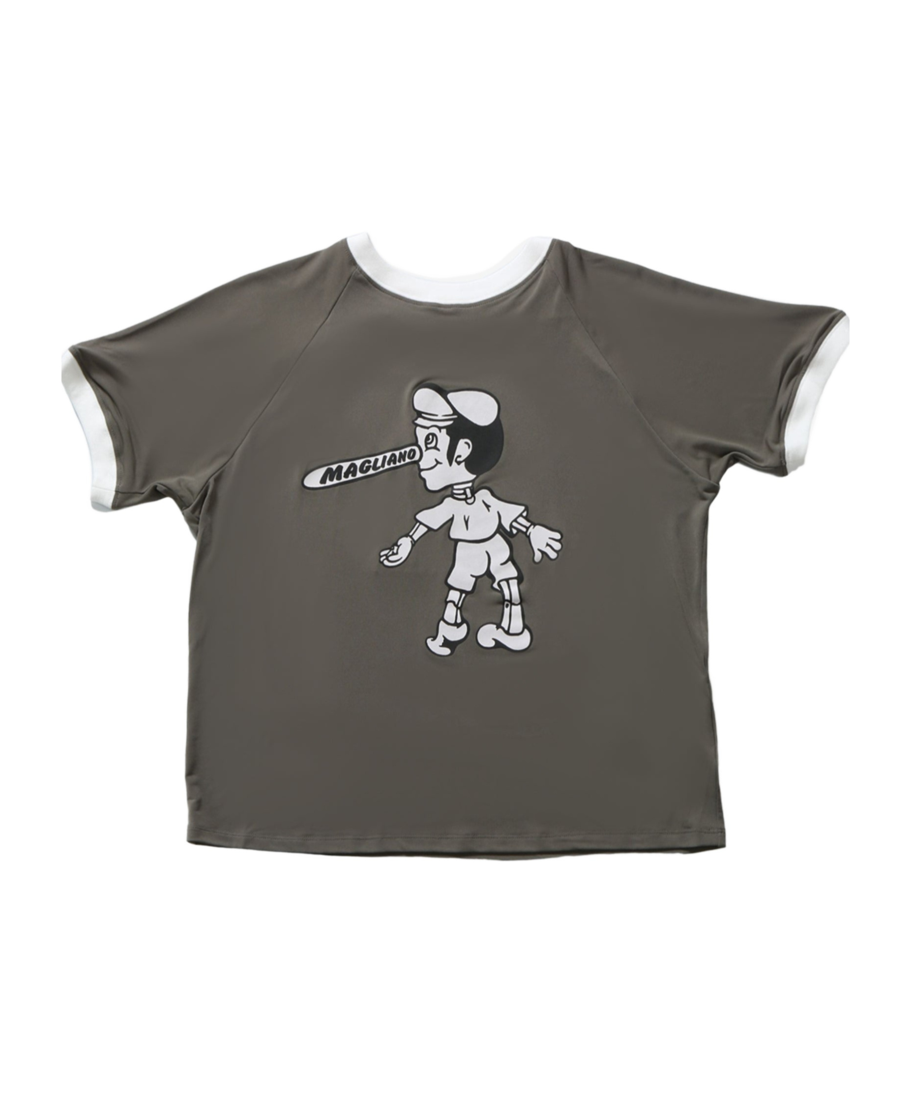 Magliano Britpop Mini Tee In Stone Grey