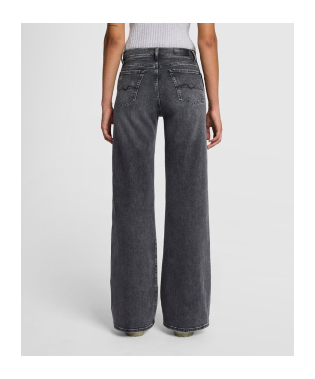 7 For All Mankind Denim Trousers With Belt Loops In Multi