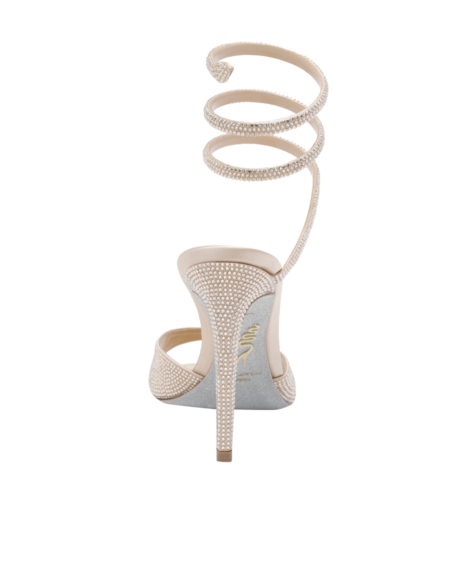 René Caovilla Round-toe High-heeled Sandals In Brown