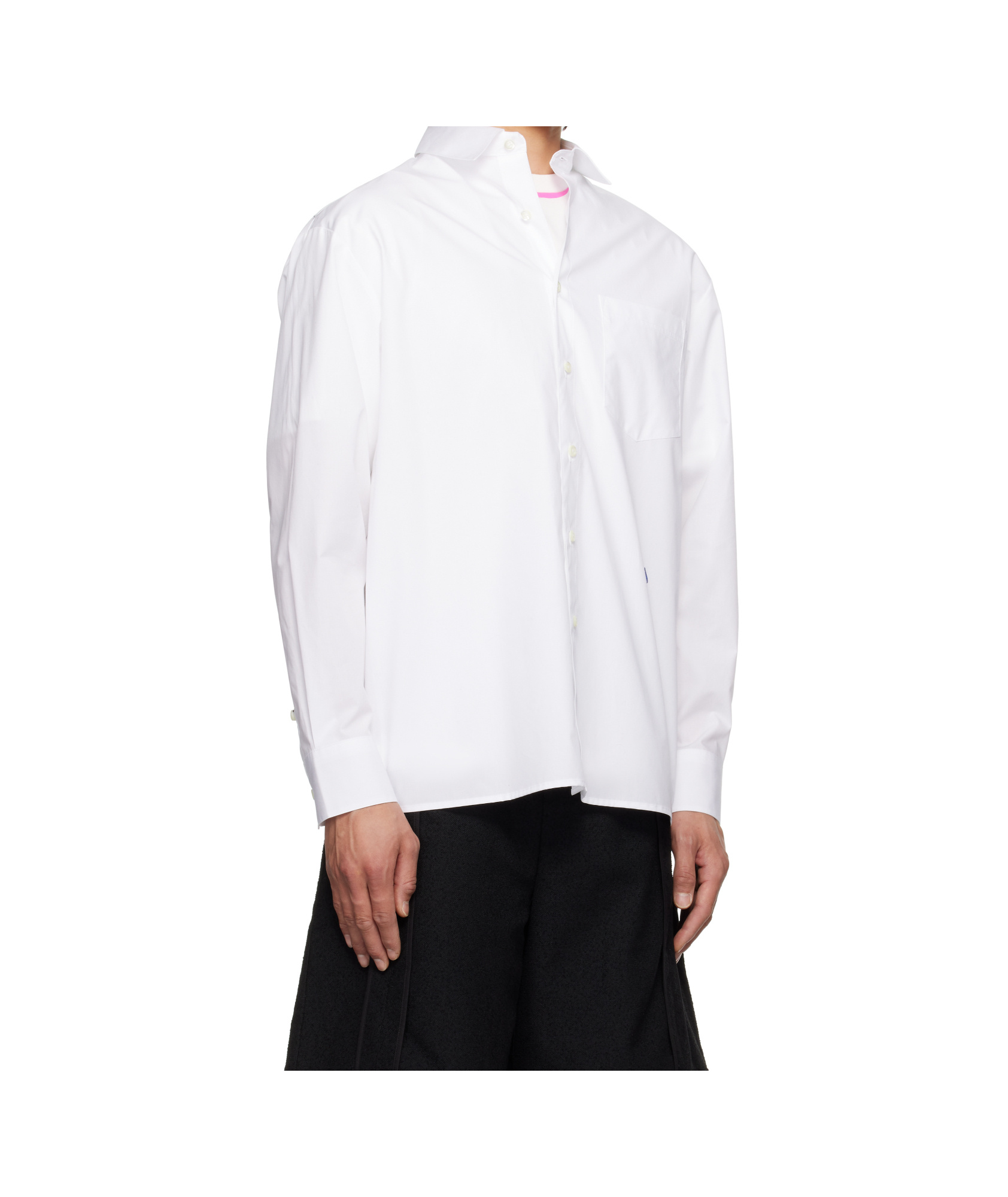 Ader Error Long Sleeve Shirt In White