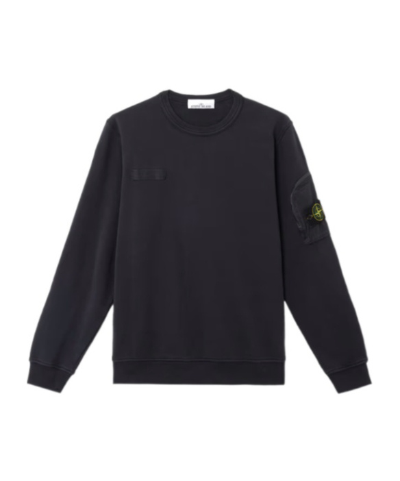 Stone Island Logo Sweatshirt In Black