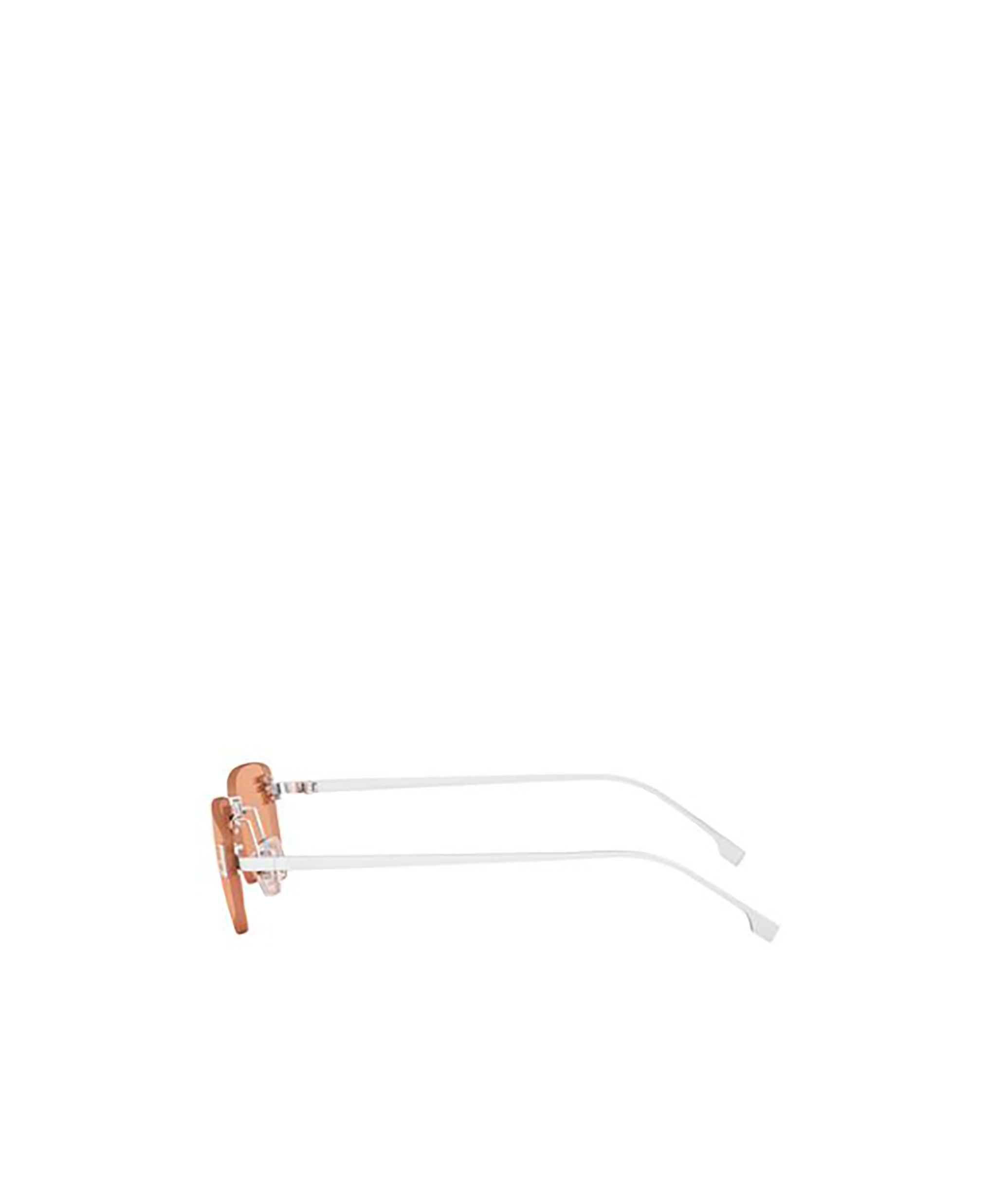 Fendi First Rectangular-frame Crystal-embellished Silver-tone Sunglasses