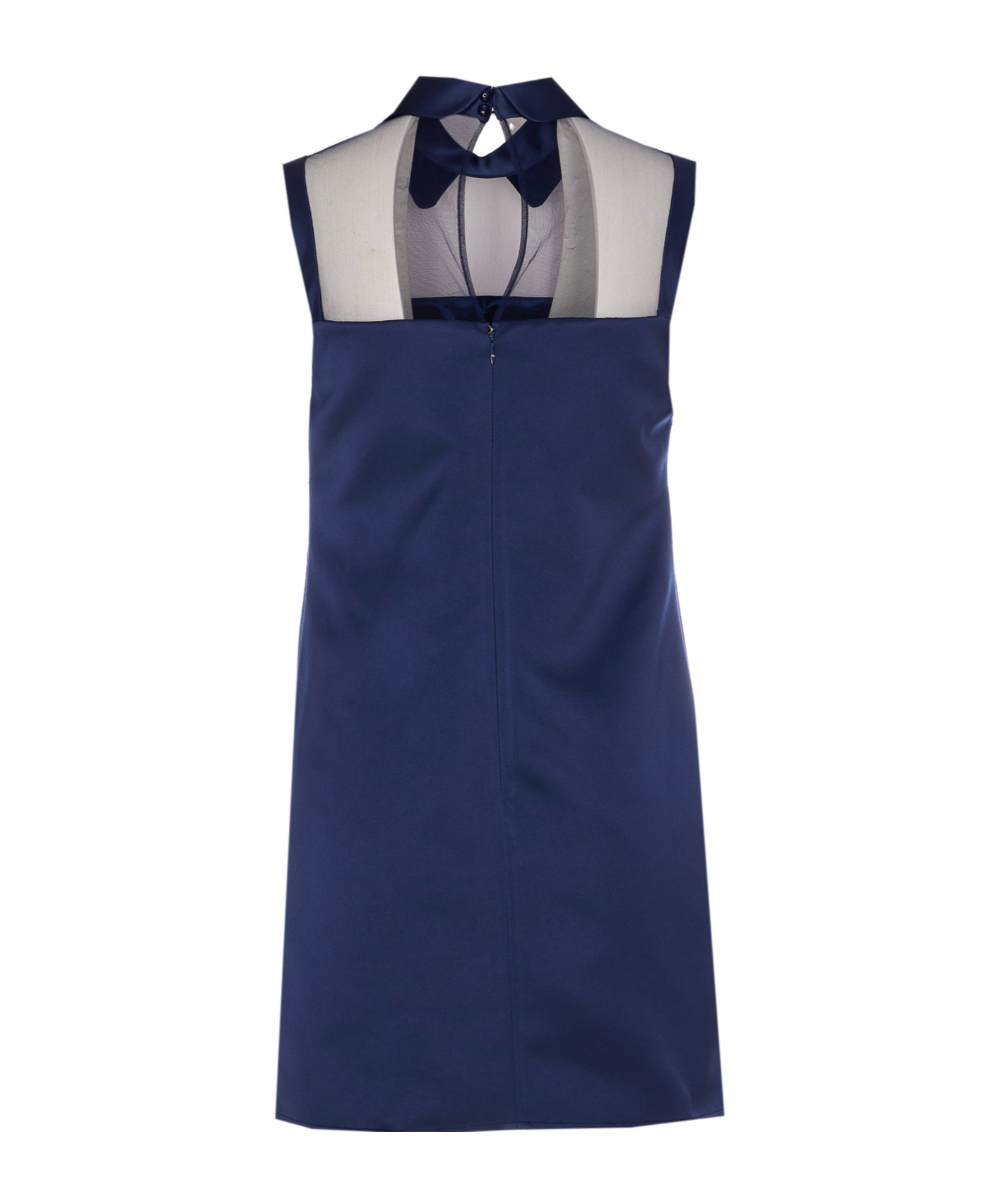 Elisabetta Franchi Blue Dresszip And Hook Closure On The Back In Blue