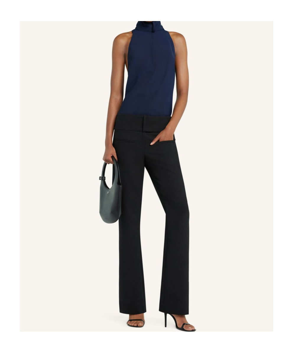 Courrèges Sleeveless Scarf Blouse In Blue