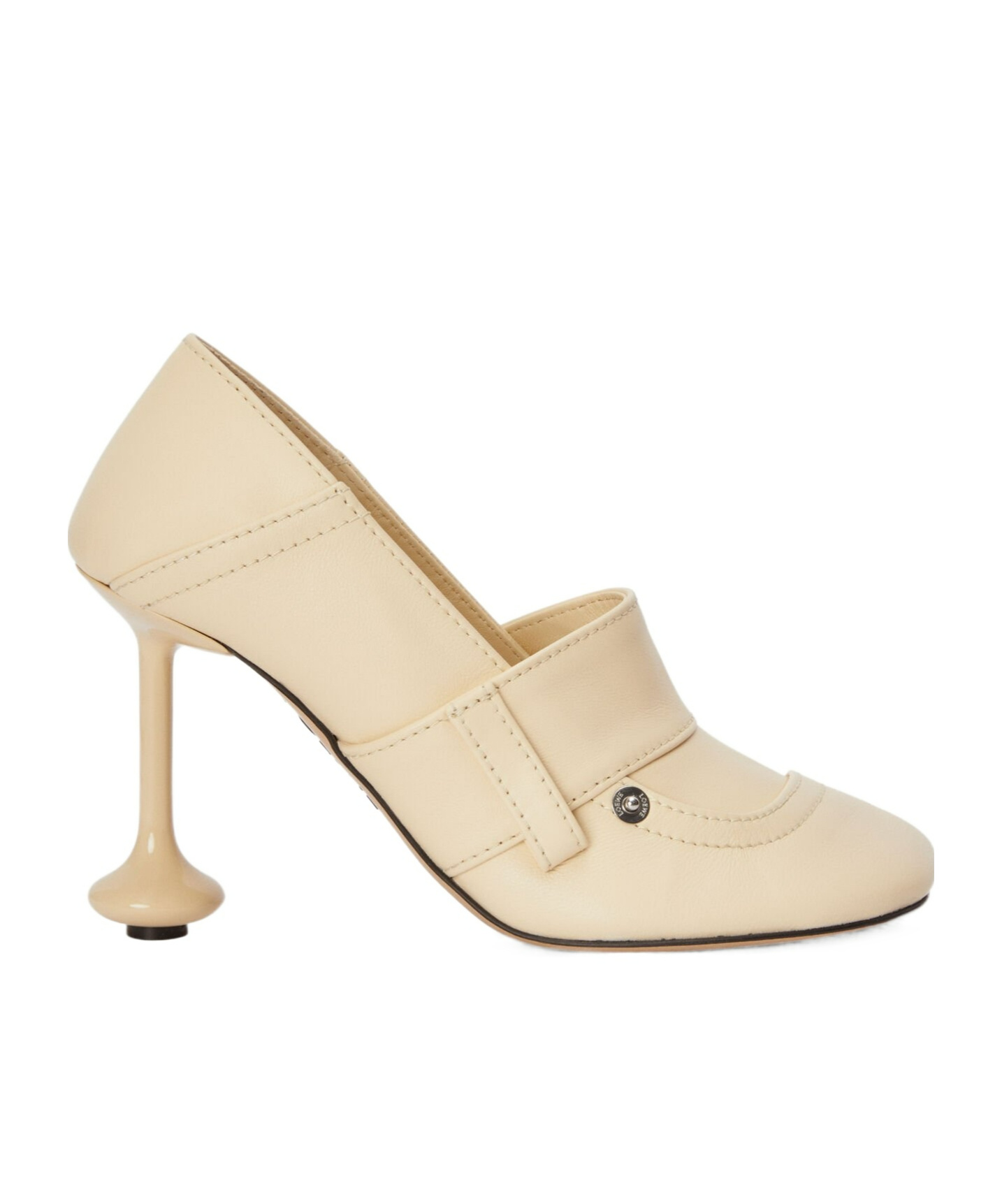 Loewe Woman Pumps Cream Size 6 Leather In Neutral