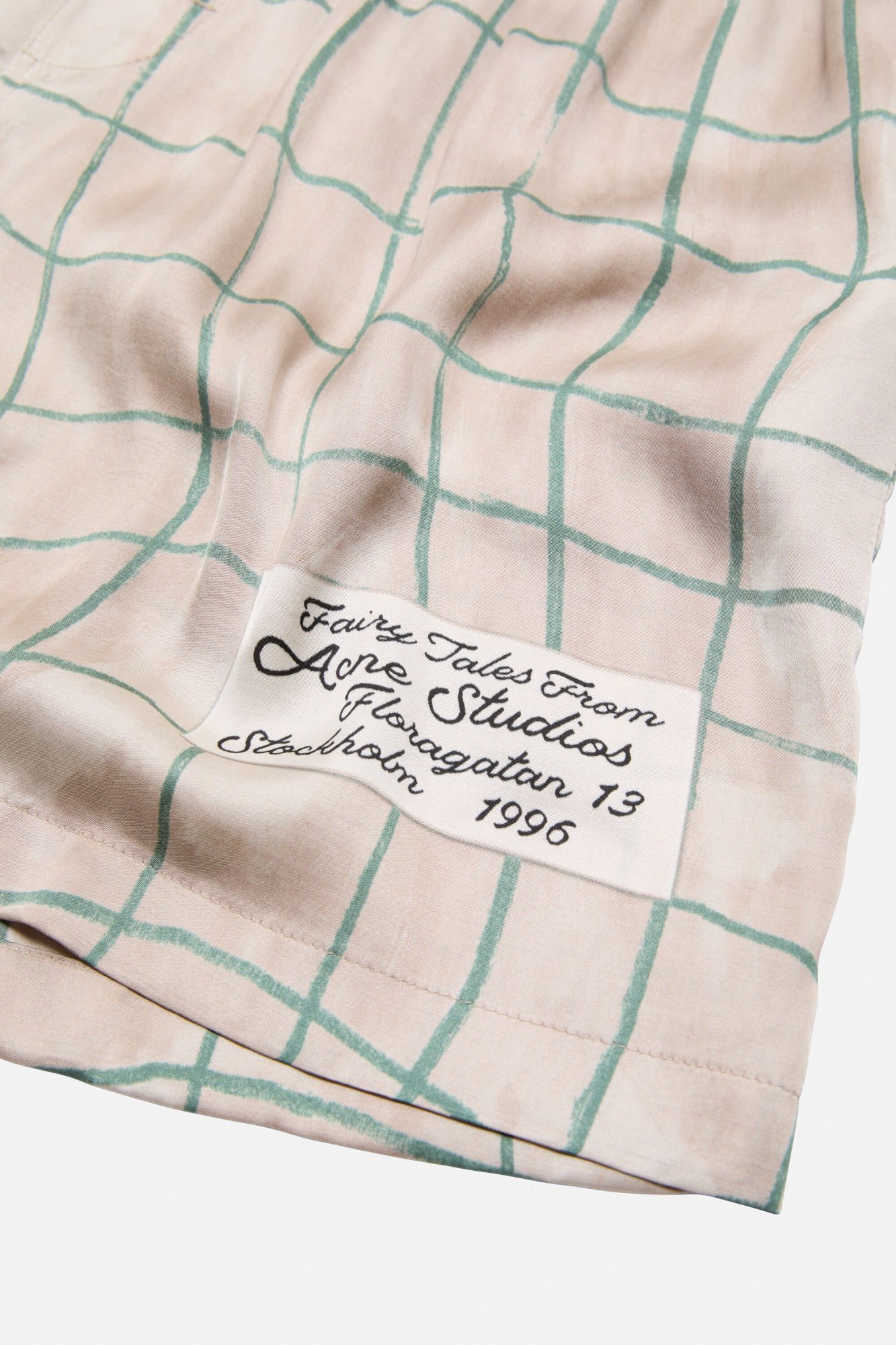 Acne Studios Check-pattern Shorts In Neutral