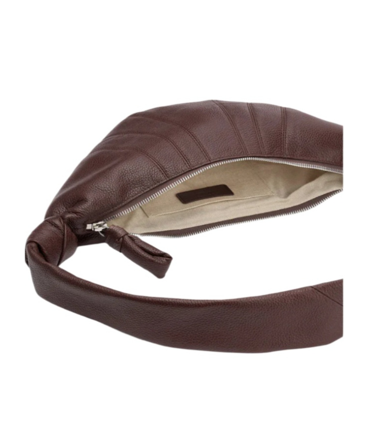 Lemaire Womens Dark Chocolate Croissant Medium Leather Cross-body Bag In Brown