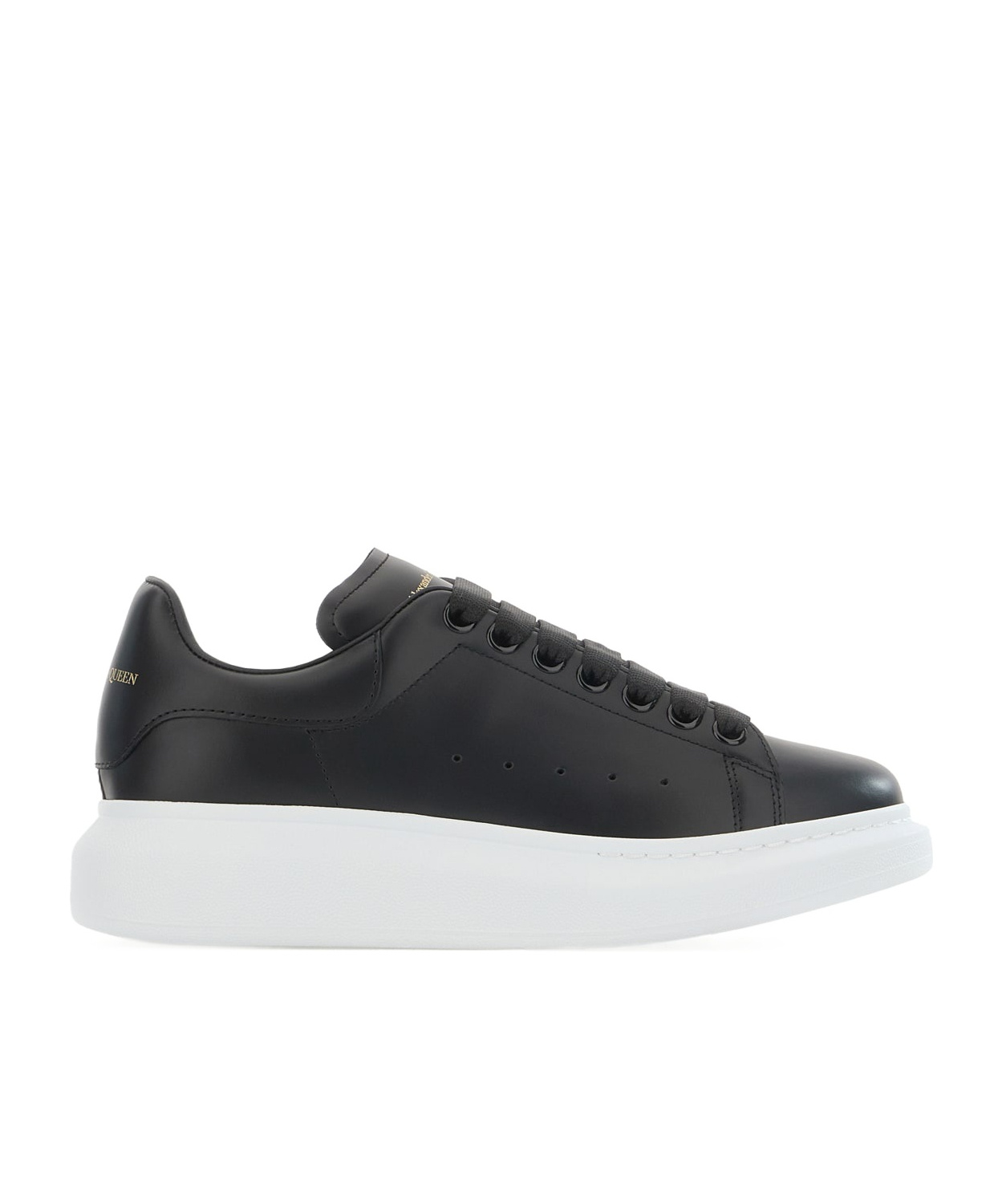 Alexander Mcqueen Round Head Lacing Low-cut Casual Sneakers In Black