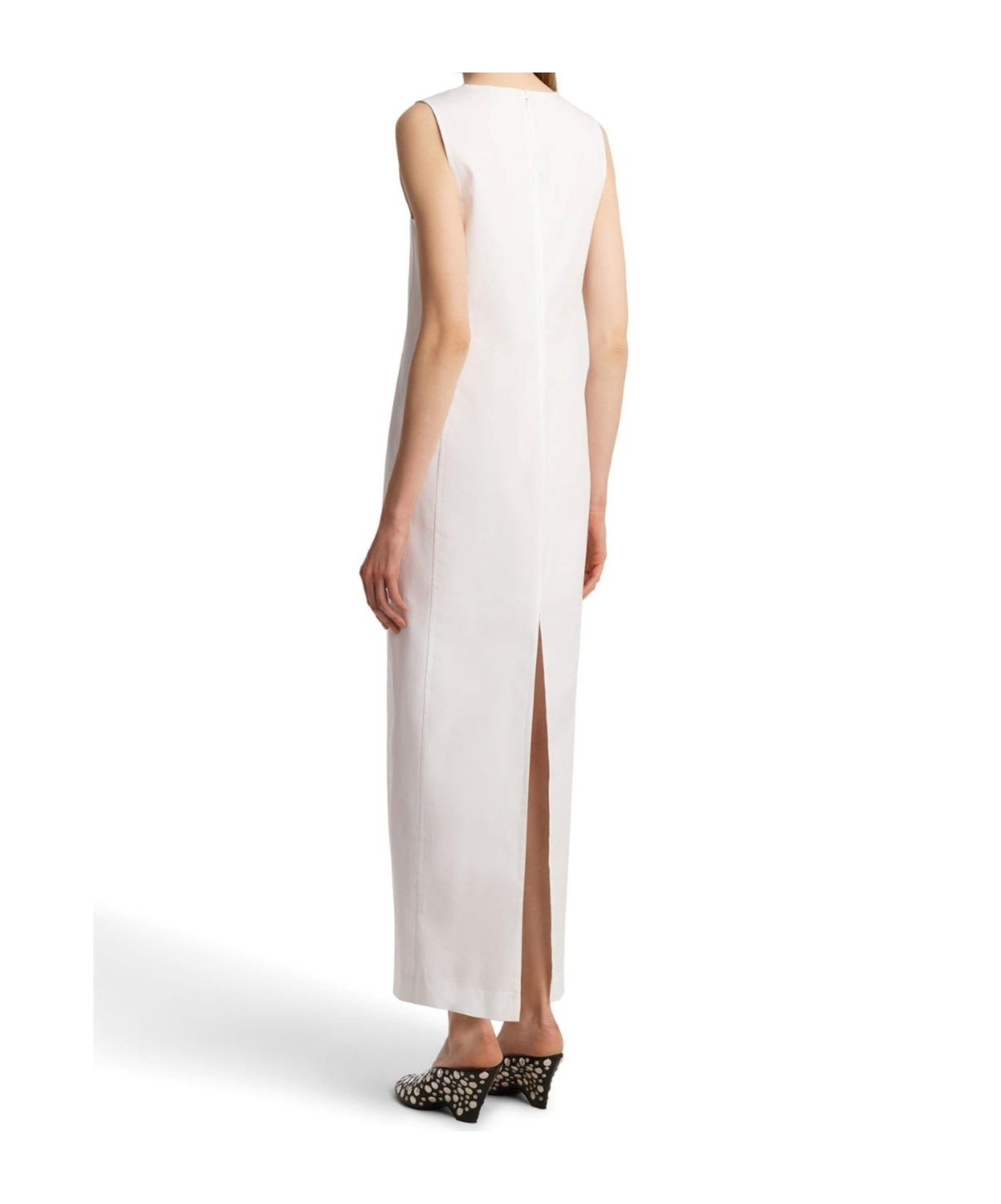 Khaite Avery Midi Dress In White