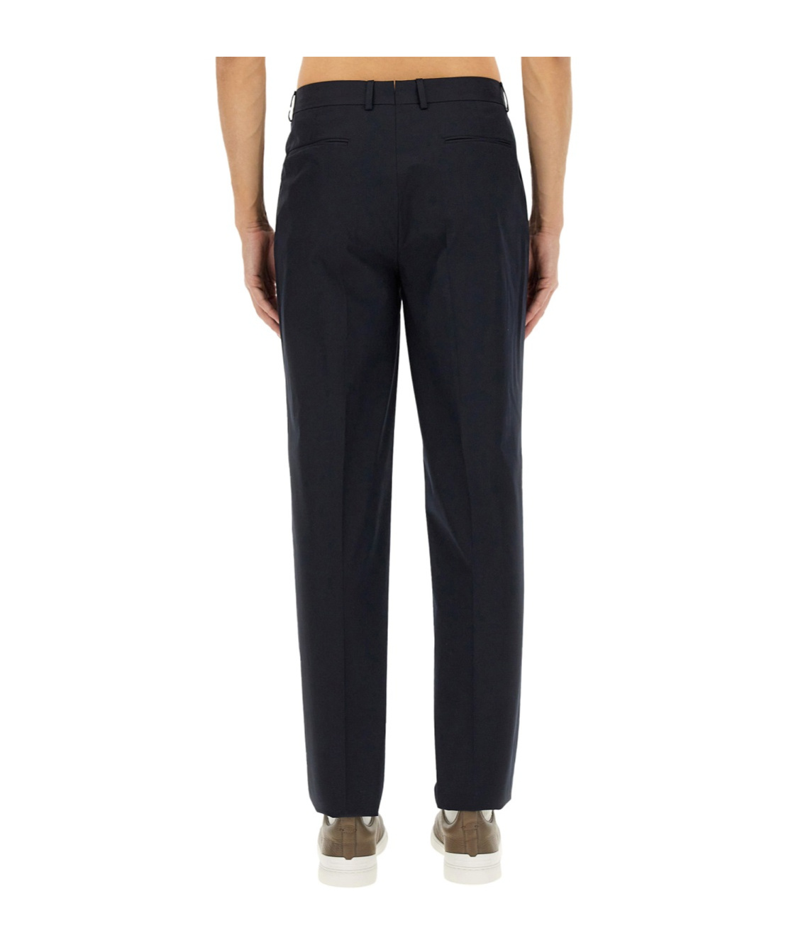Shop Zegna Belt Loops Casual Pants In Black