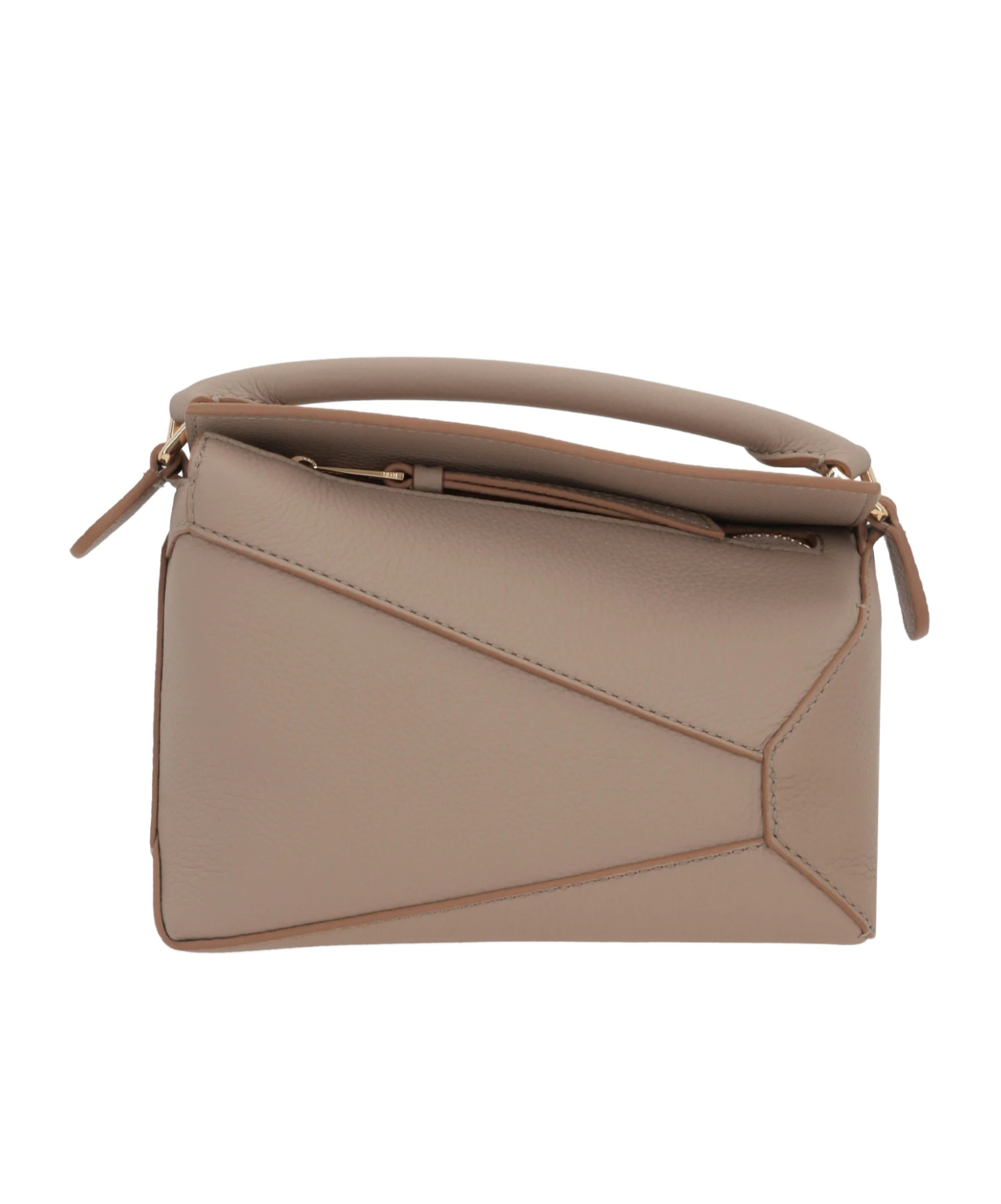 Shop Loewe Mini Puzzle Bag In Soft Grained Calfskin In Brown