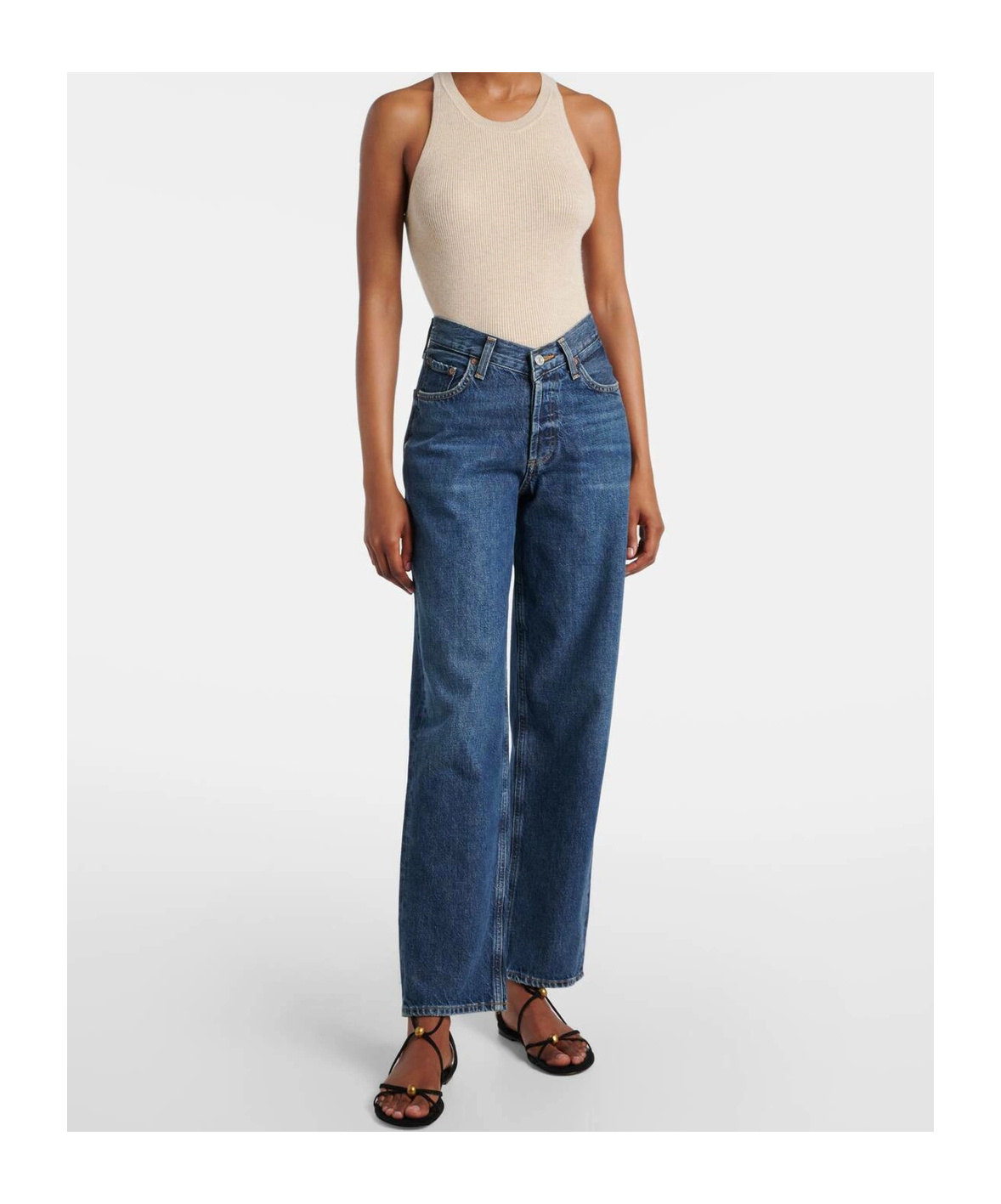 Agolde Straight-leg Jeans In Black