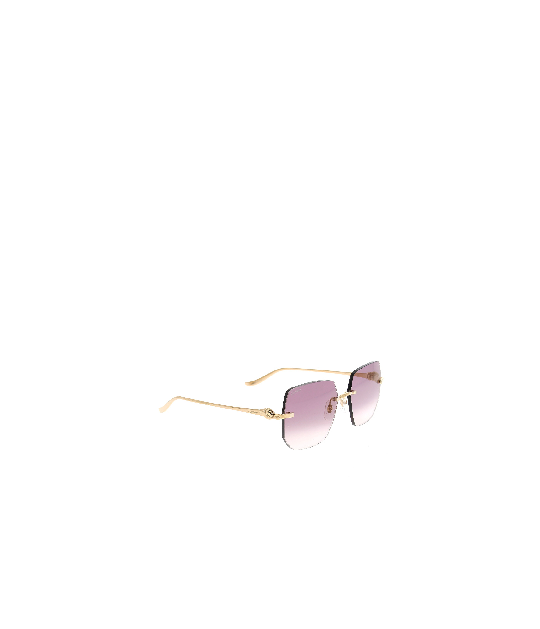 Cartier Rectangular Sunglasses In Pink