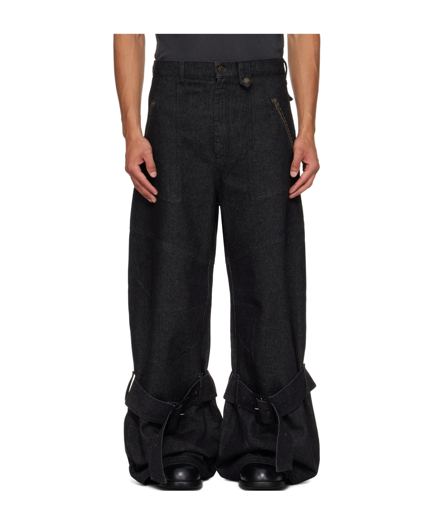 Egonlab Cargo Jeans In Black