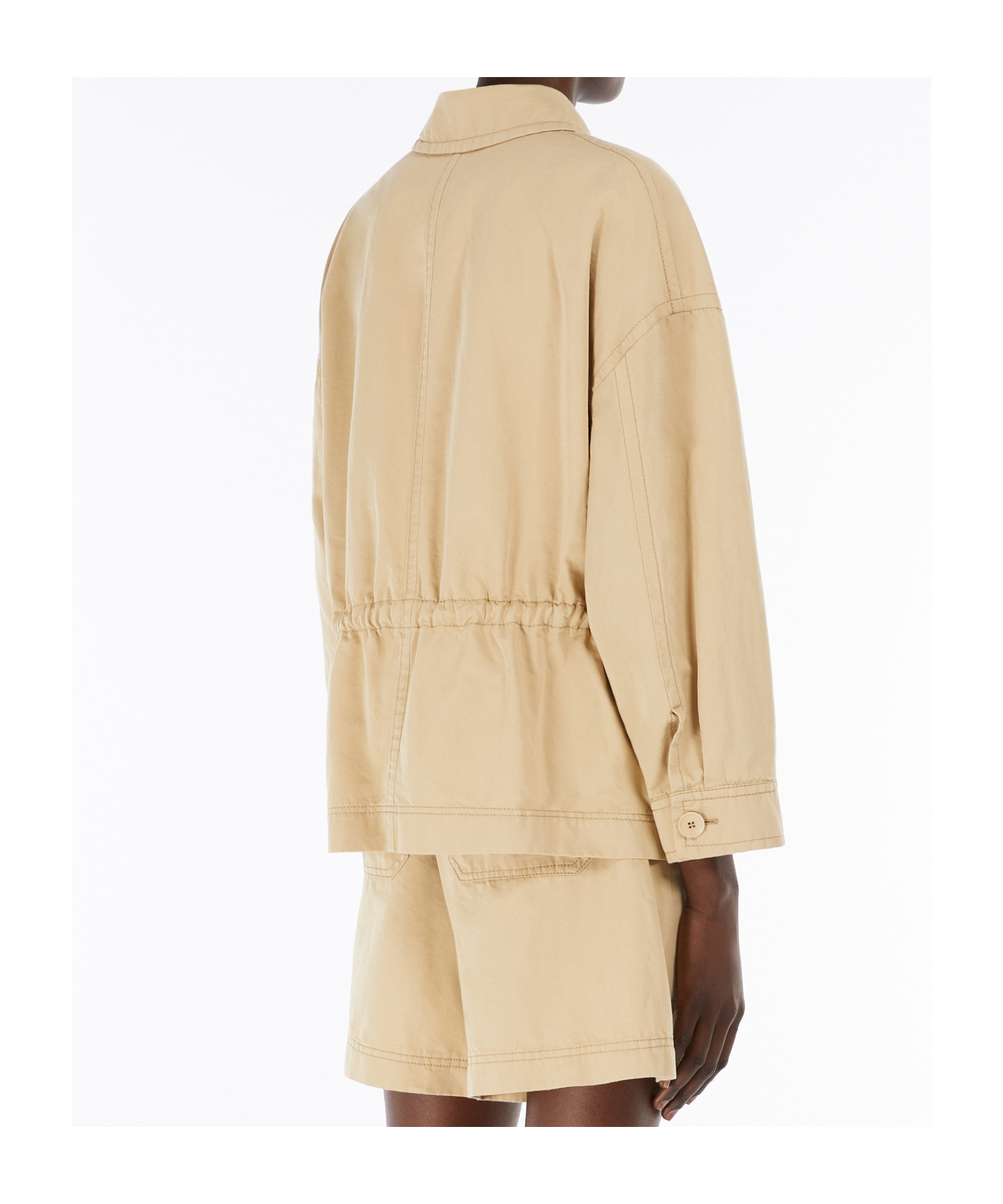 Weekend Max Mara Lapel Long Sleeve Casual Jacket In Nude