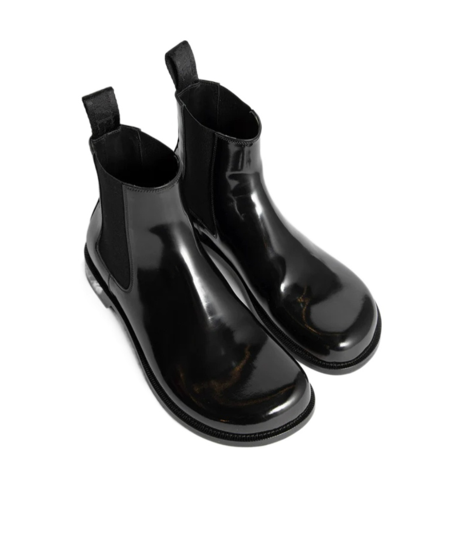 Loewe Women's Campo Patent Leather Chelsea Boots In Black
