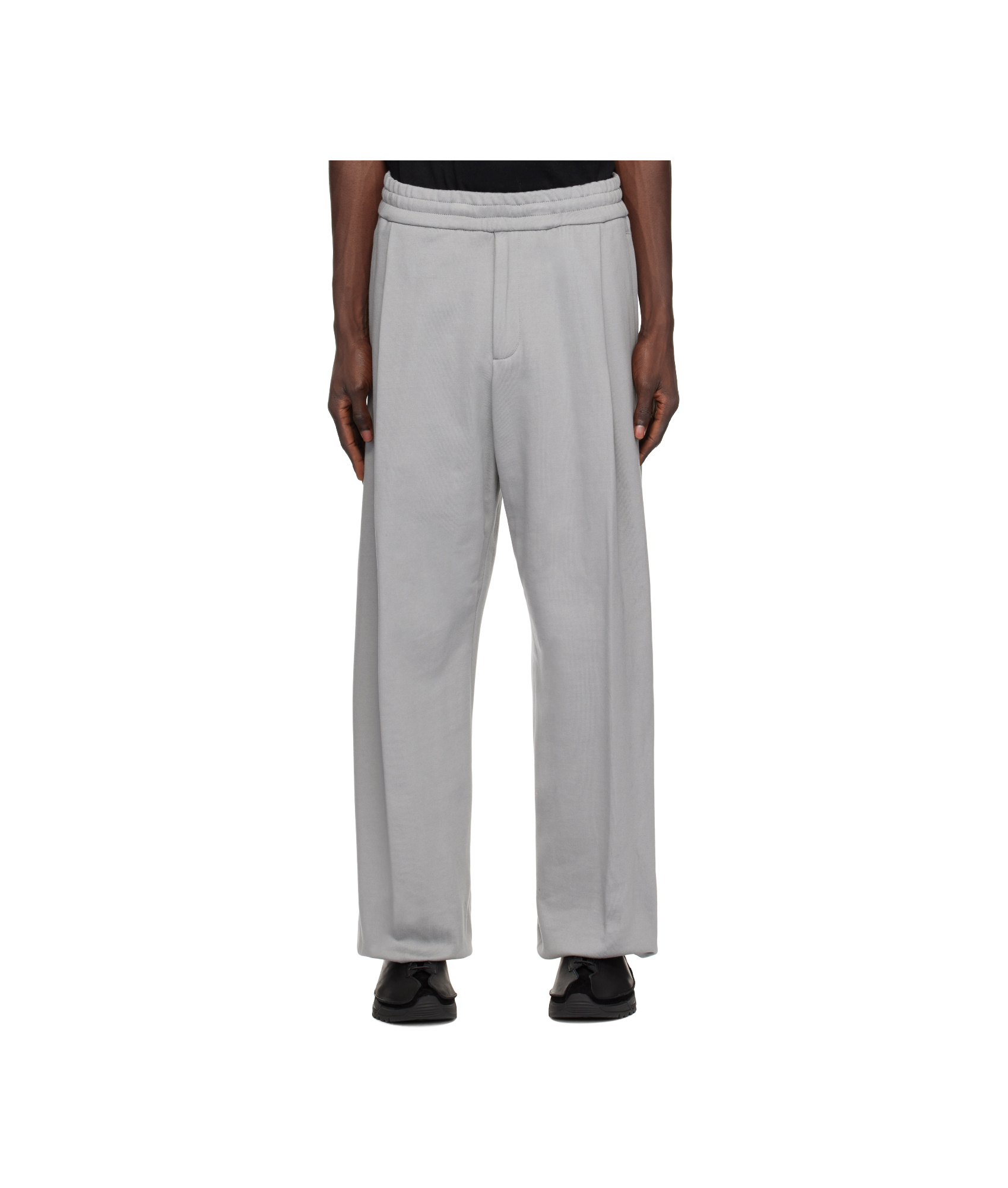 Wooyoungmi Gray Wide Sweatpants In Gray