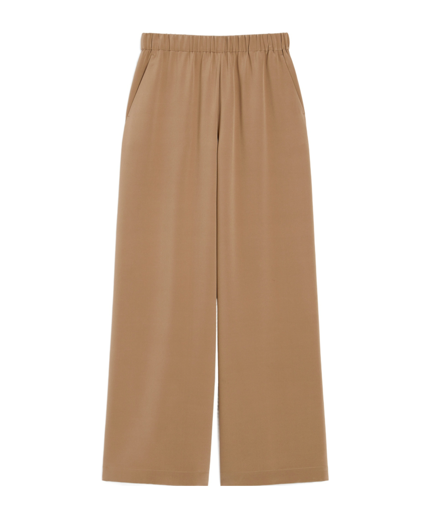 Max Mara Bonn Silk-blend Wide-leg Pants In Pink