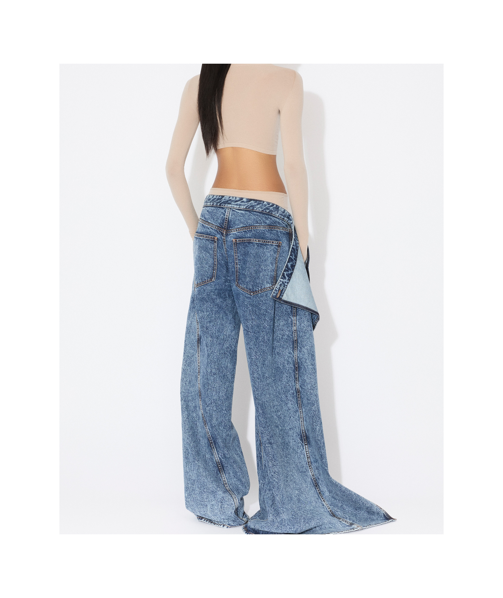 Alaïa Wrap Jeans In Blue
