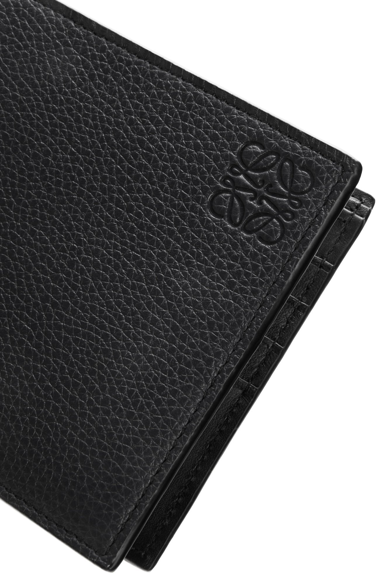 Loewe Bi-fold Leather Wallet In Black