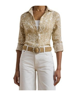 Shop Ralph Lauren Sleeve Button Front Shirt
