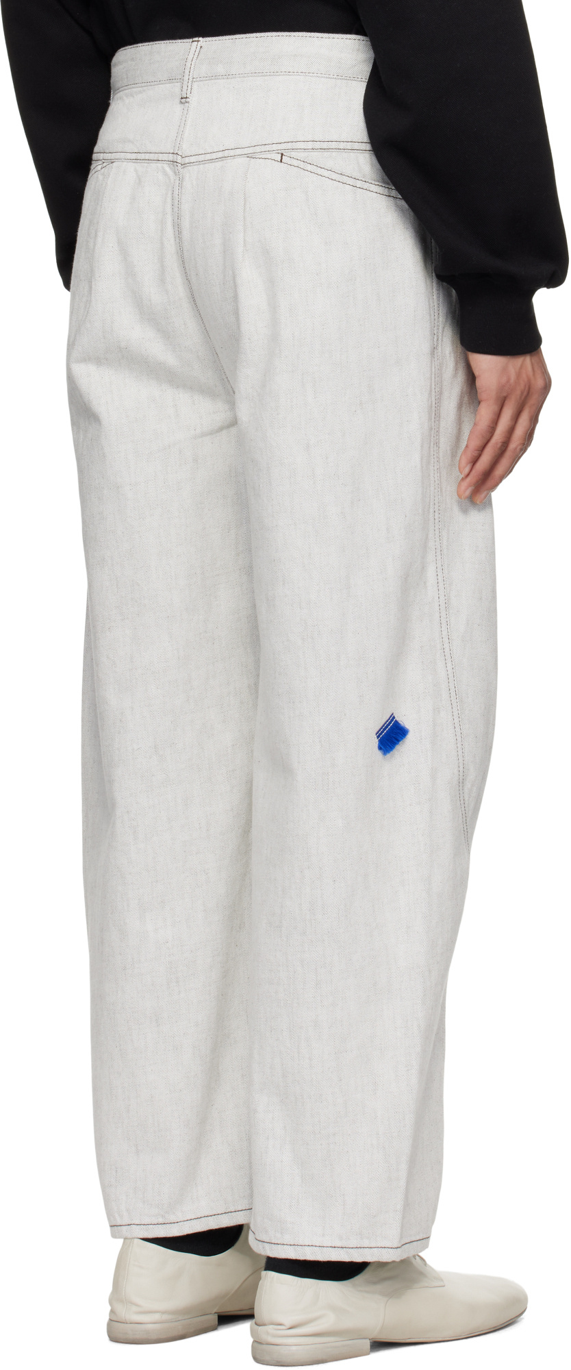Ader Error Product. 75 Jeans In White