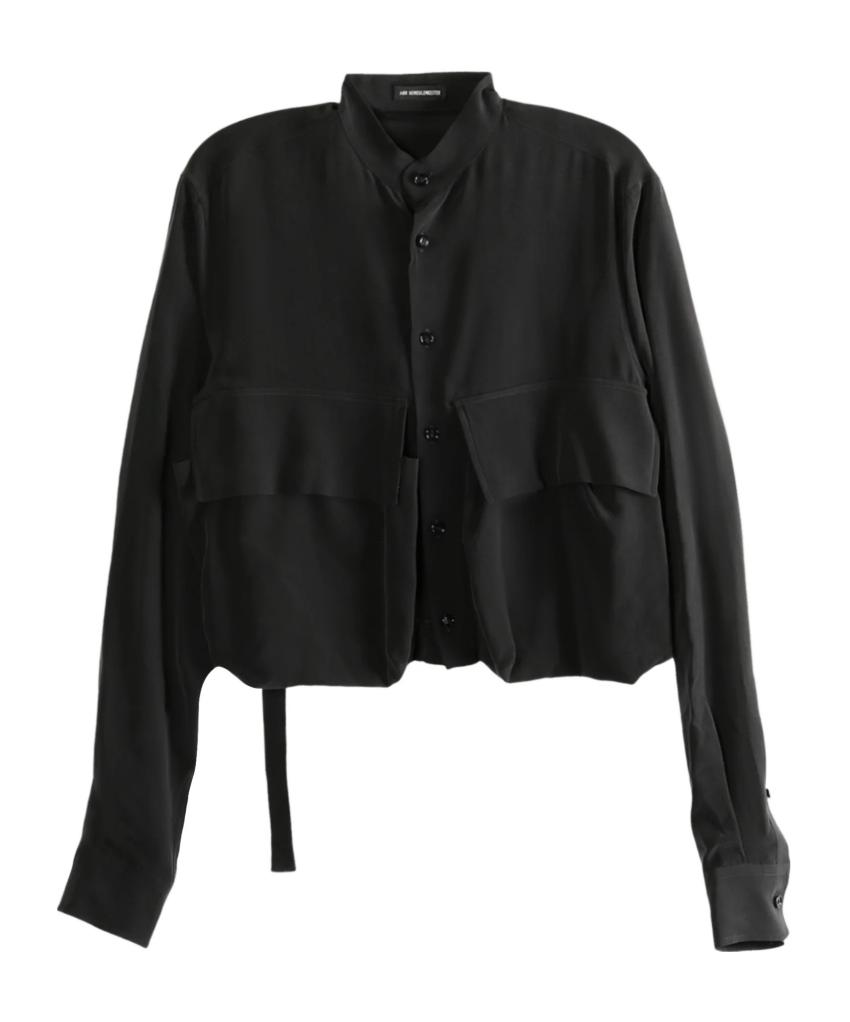 Ann Demeulemeester Karita Cargo Cropped Shirt In Black