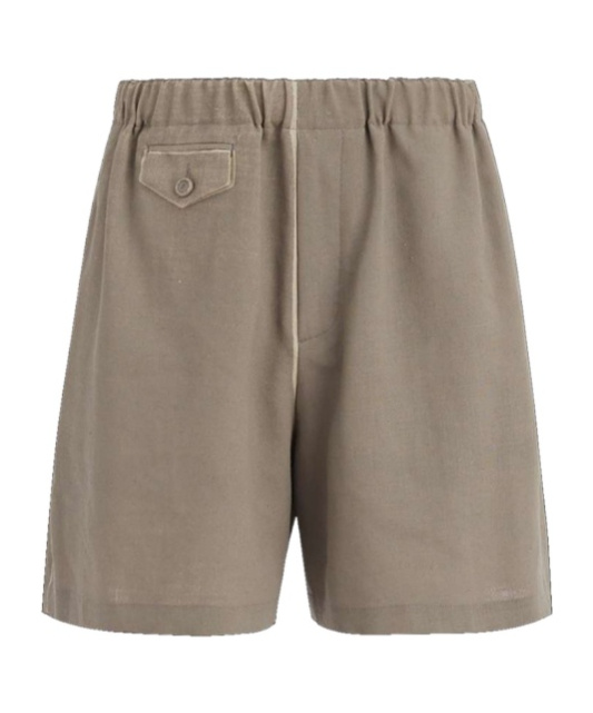 Dior Linen Shorts In Gray