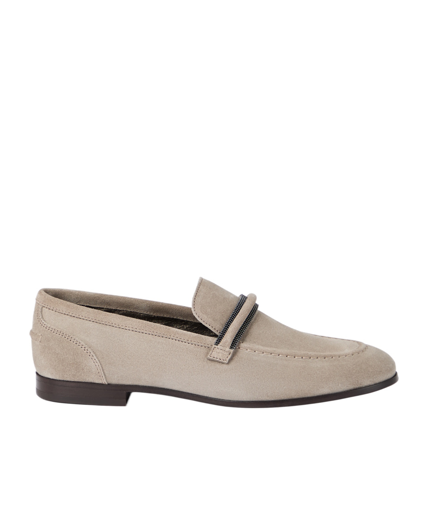 Brunello Cucinelli Round Toe Loafers In Neutral