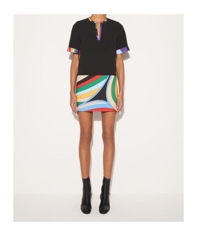 Pucci Mini Robe Imprimée Iride In Black