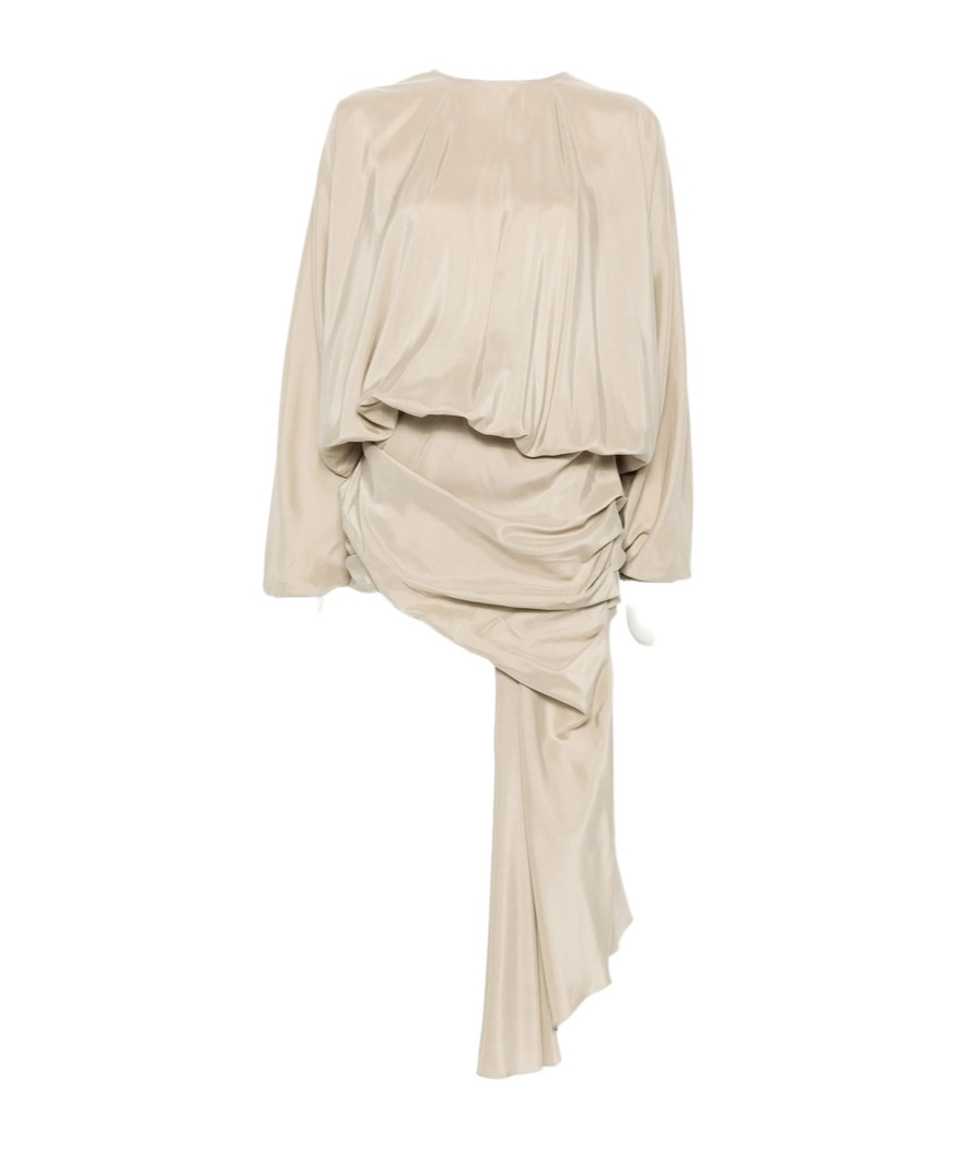 Christopher Esber Silk Parachute Mini Dress In Gray