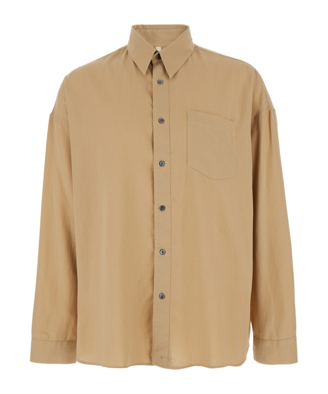 Sunflower 'stable' Beige Shirt With Classic Collar And Dropped Shoulders