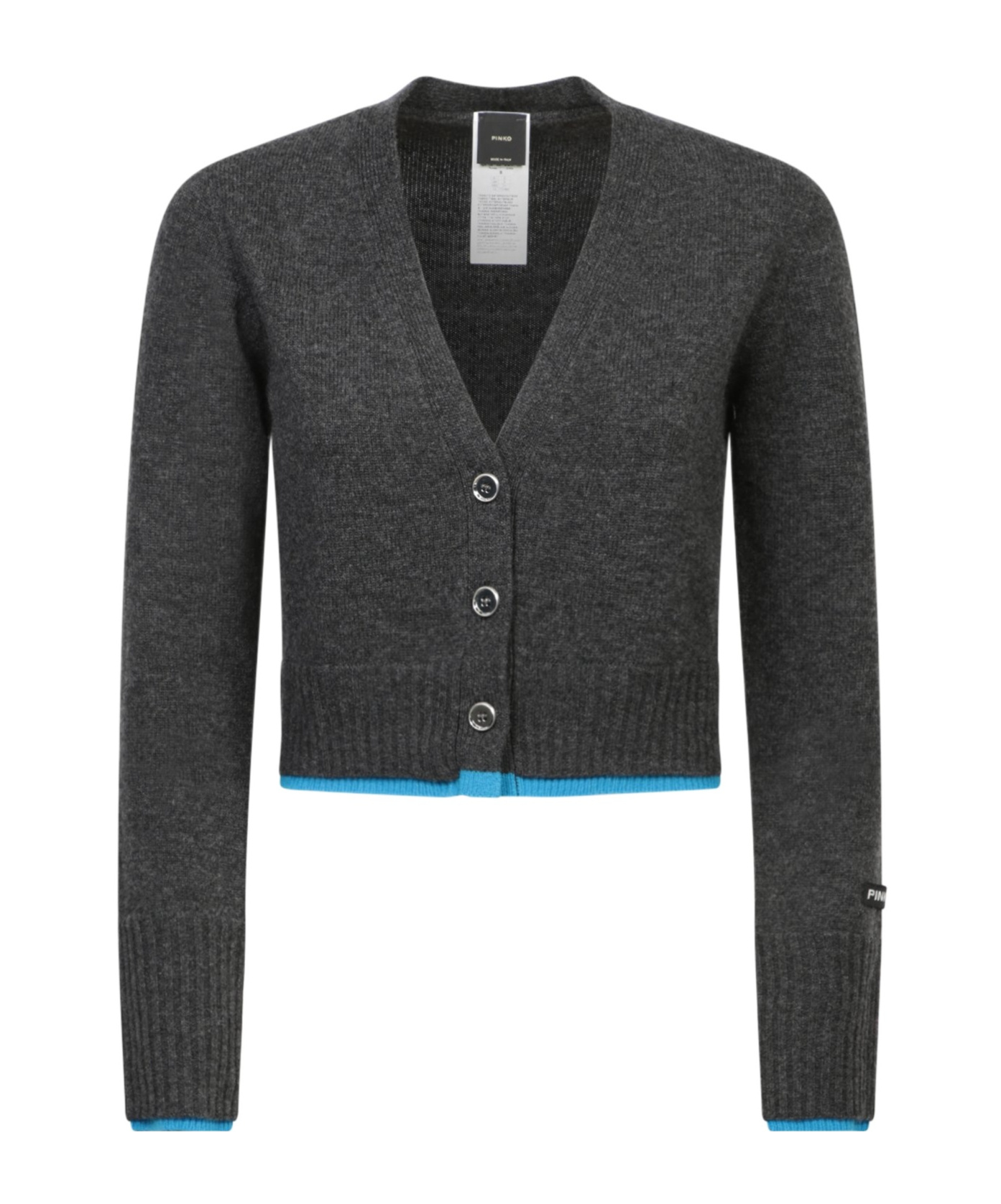 Pinko Chausie Wool Cashmere Cardigan In Black