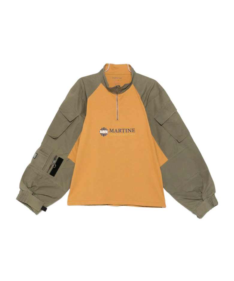 Martine Rose Shrunken Utility Sleeve Shirt In Yellow