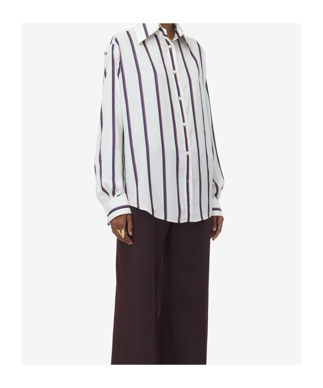 Alexander Mcqueen Striped Shirt In White