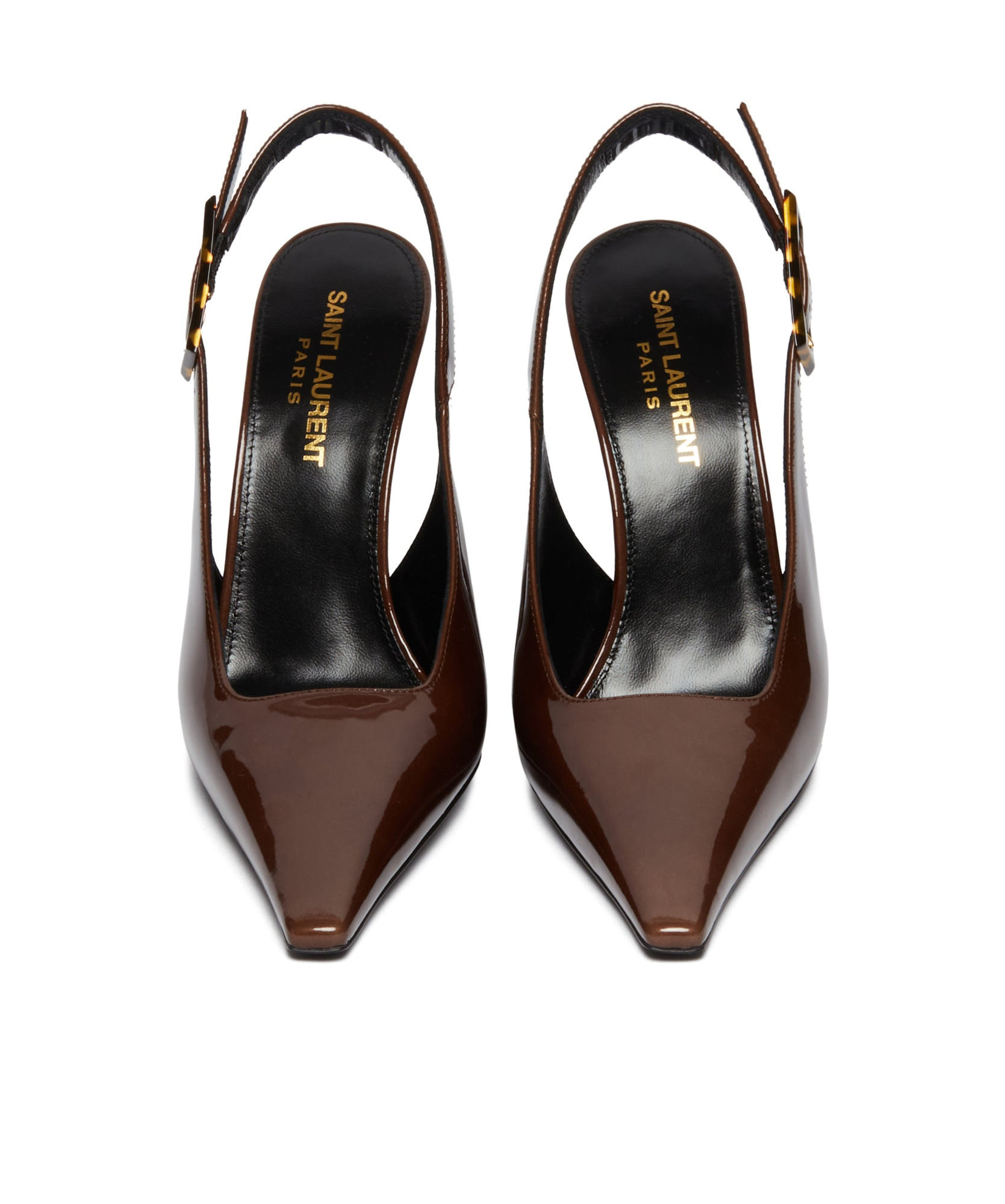 Saint Laurent Dune Patent-leather Slingback Pumps In Red