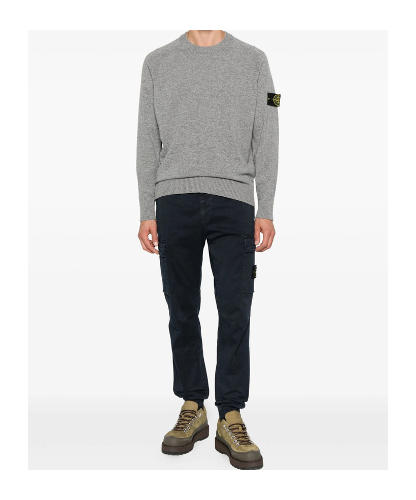 Stone Island Jersey With Logo In Gray