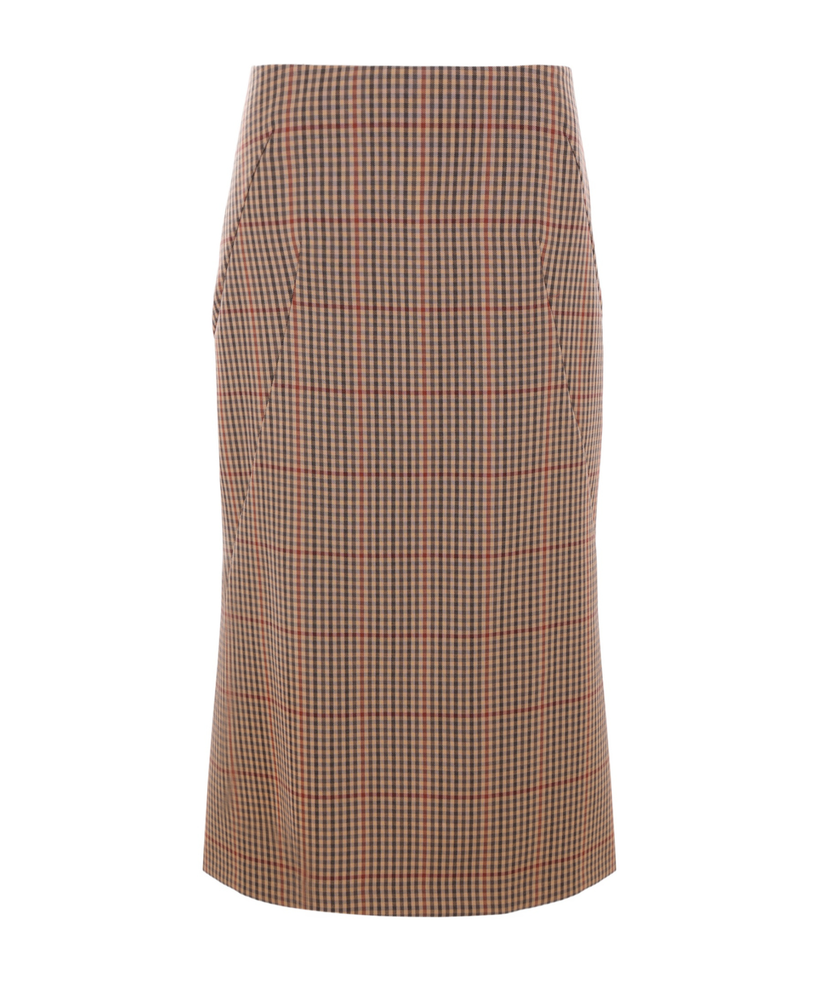Dries Van Noten Checked Flared Skirt In Multi