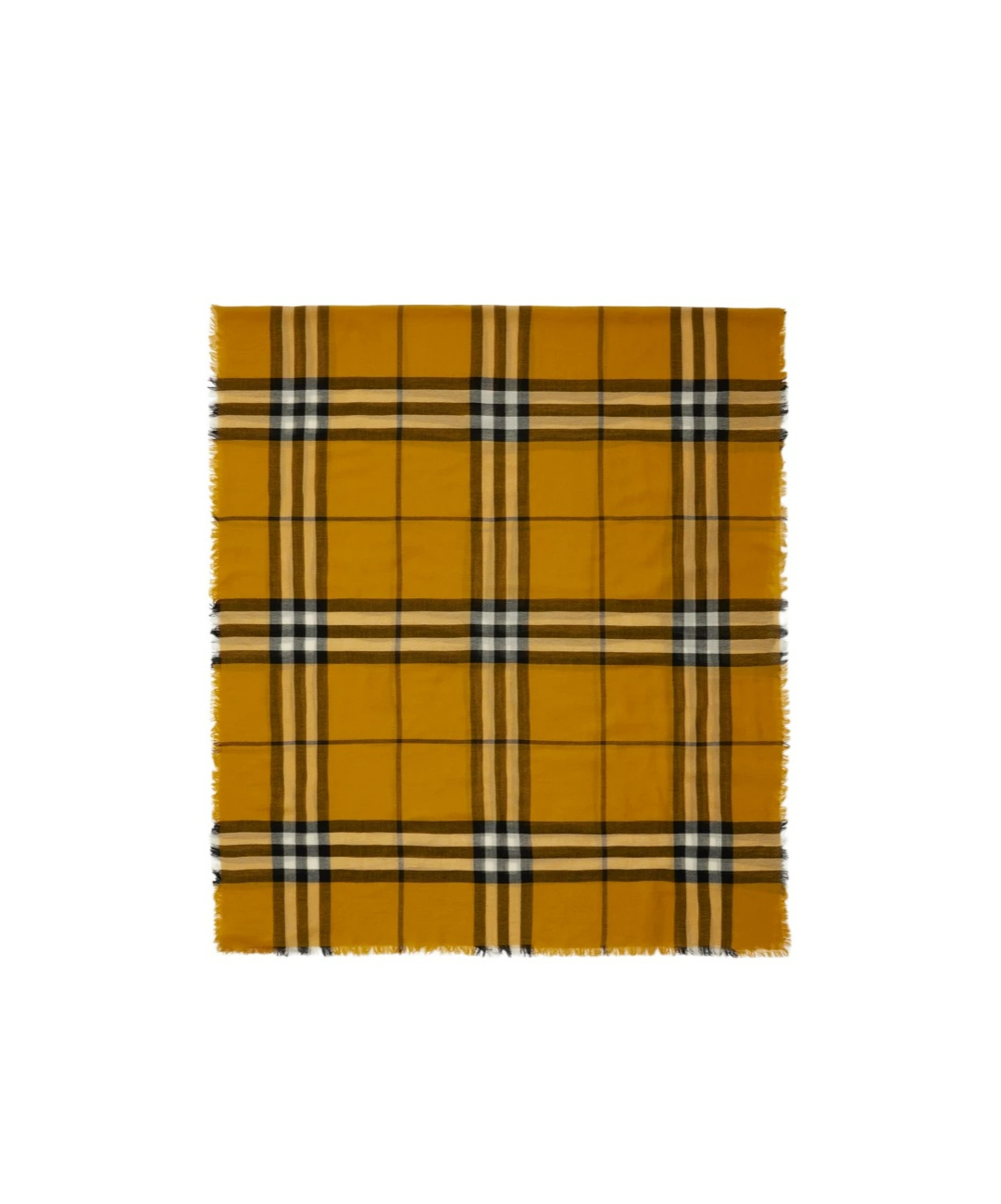Shop Burberry Check Wool Scarf In Brown