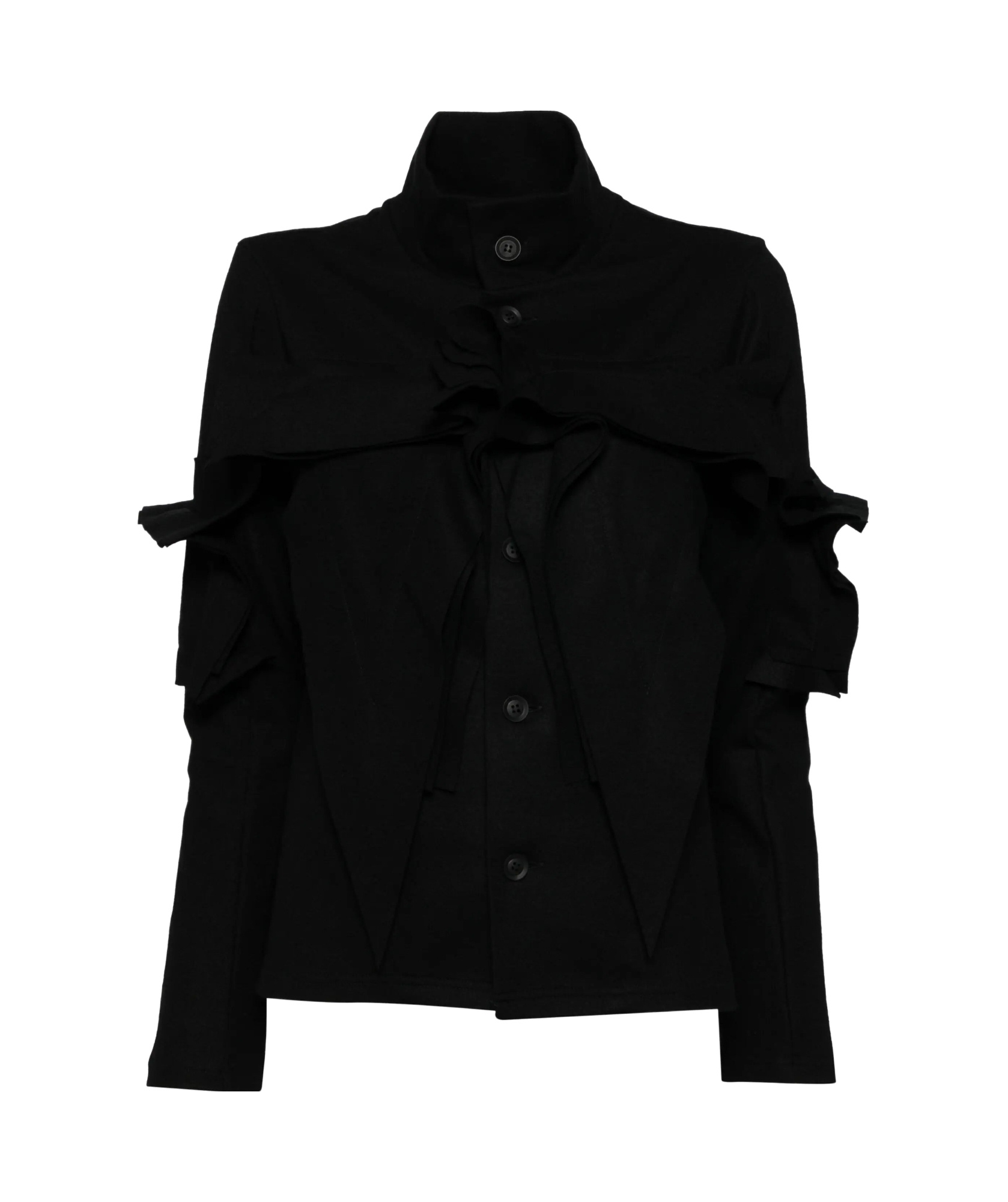 Yohji Yamamoto Three-dimensional Pattern Shirt In Black