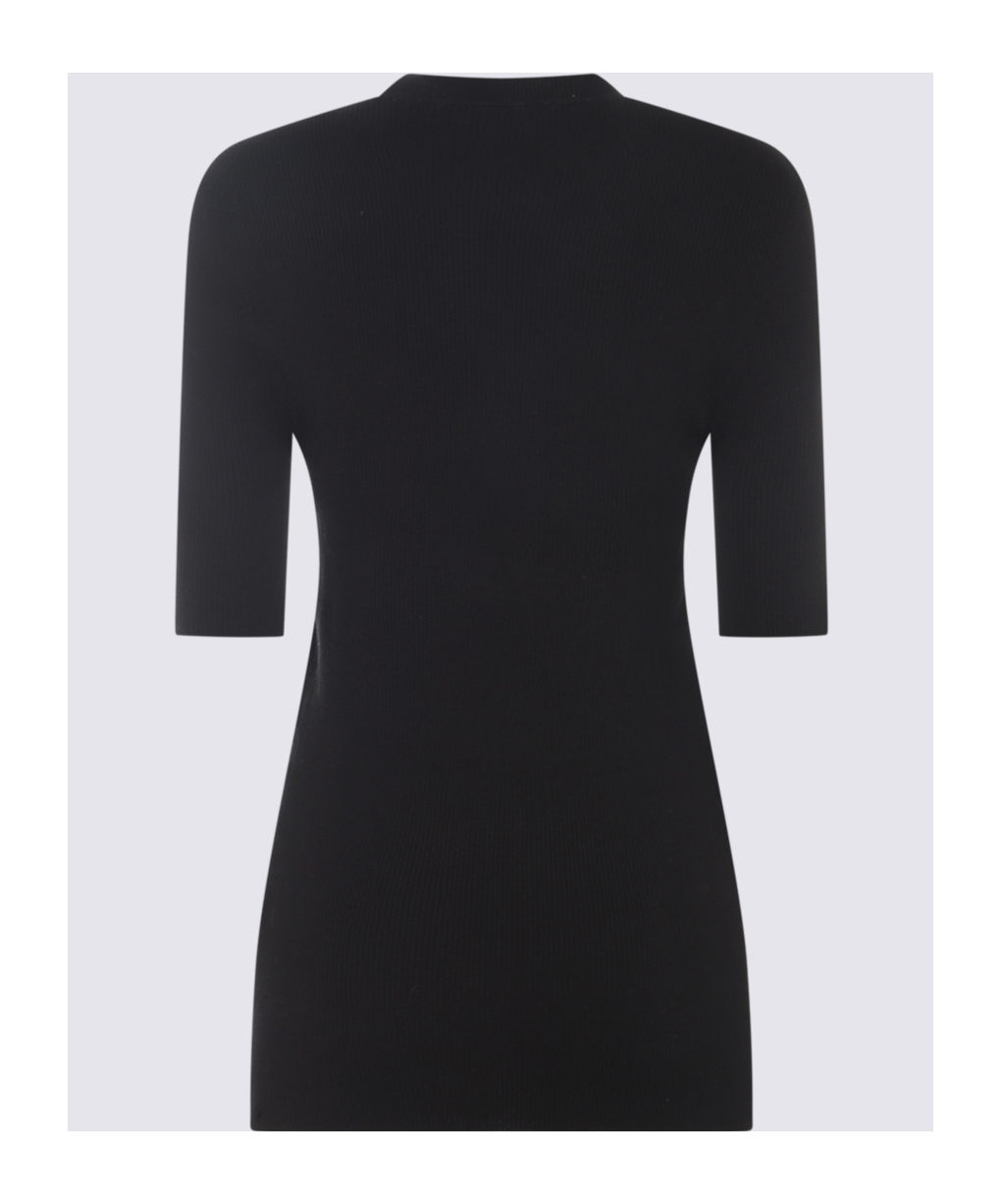 Jil Sander Logo-patch Knitted Top In Black
